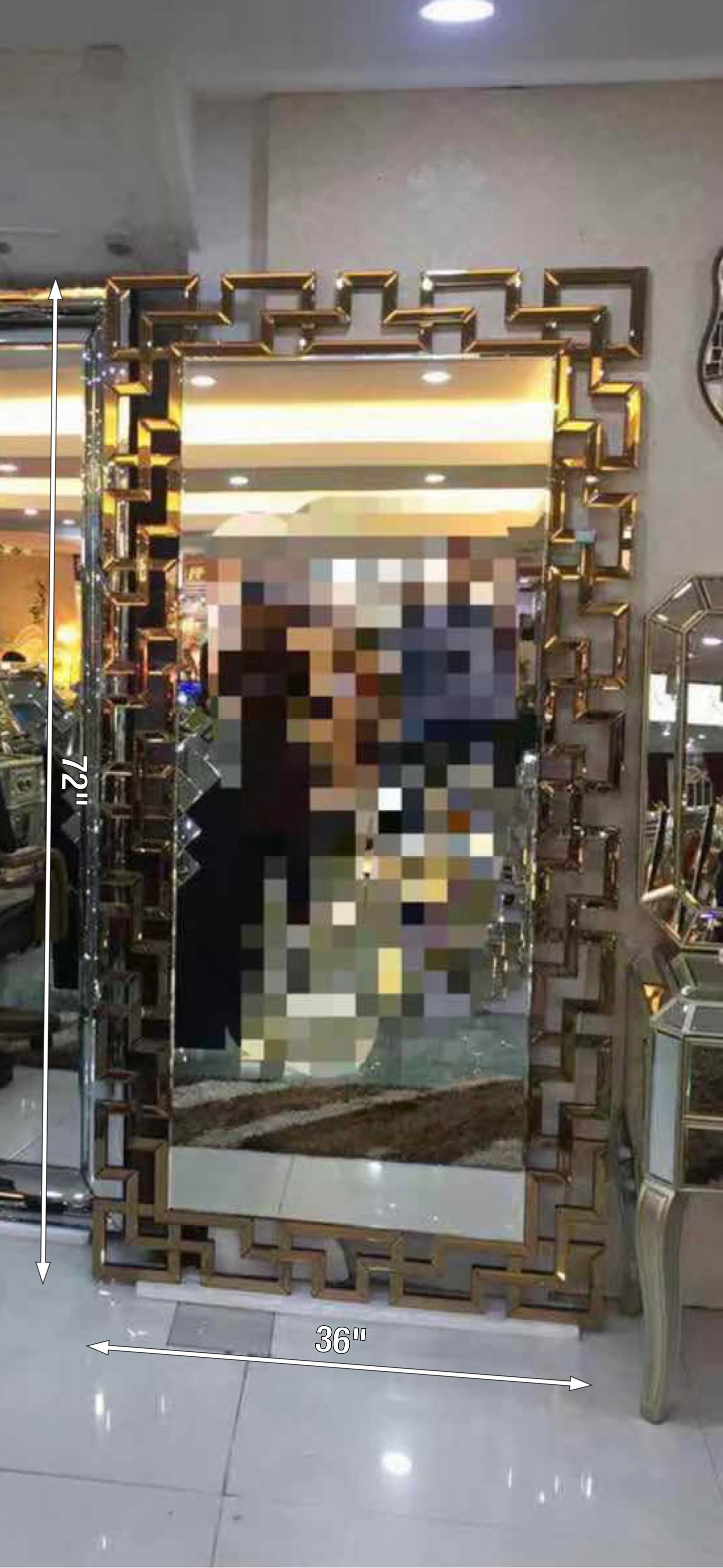 G-M Square Design Standing/Wall Mirror