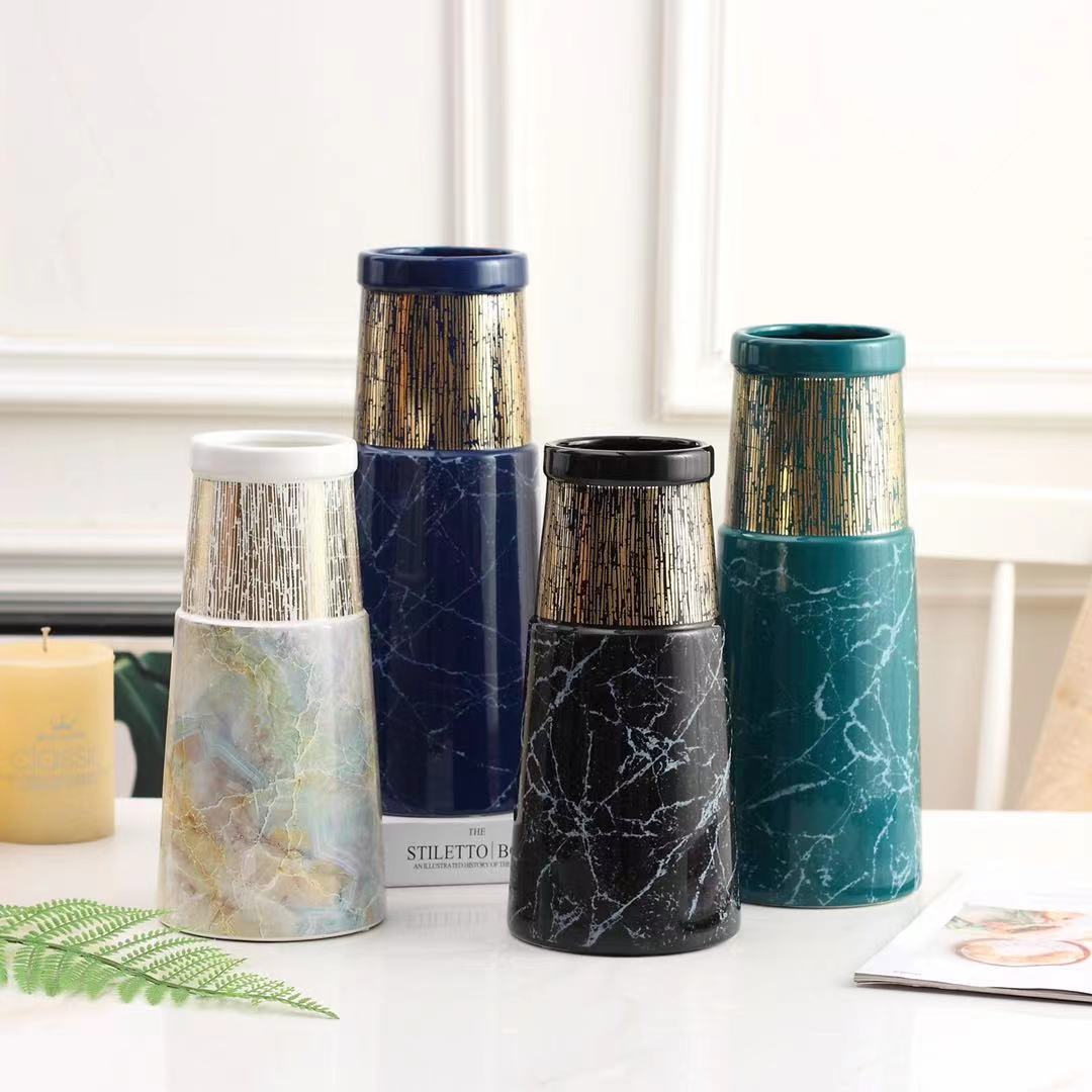 G-VDJ 4Pieces Blue/Green/Black Decorative Jar Set