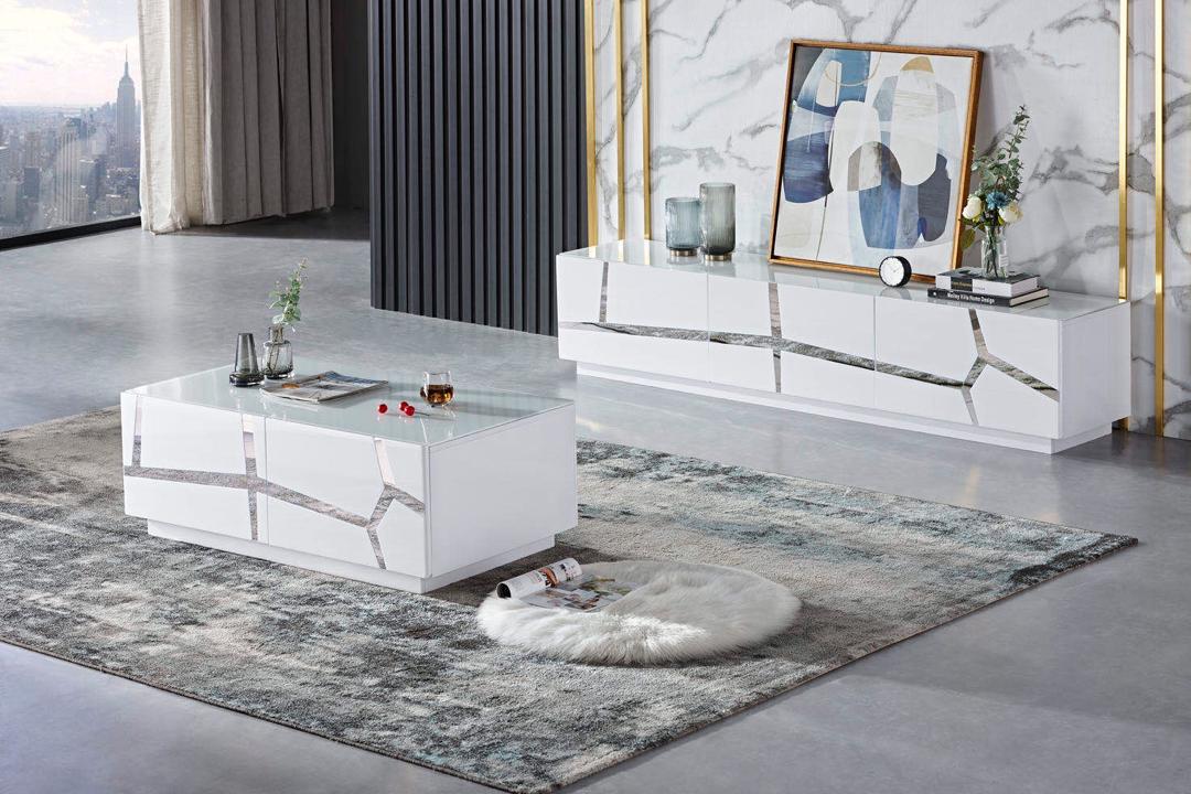 G-CT99287 White Glossy Coffee Table
