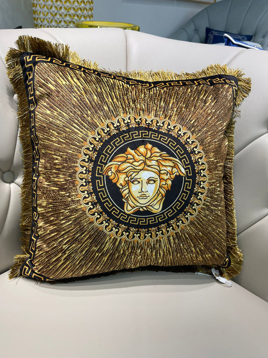 Gold Versace Throw pillow