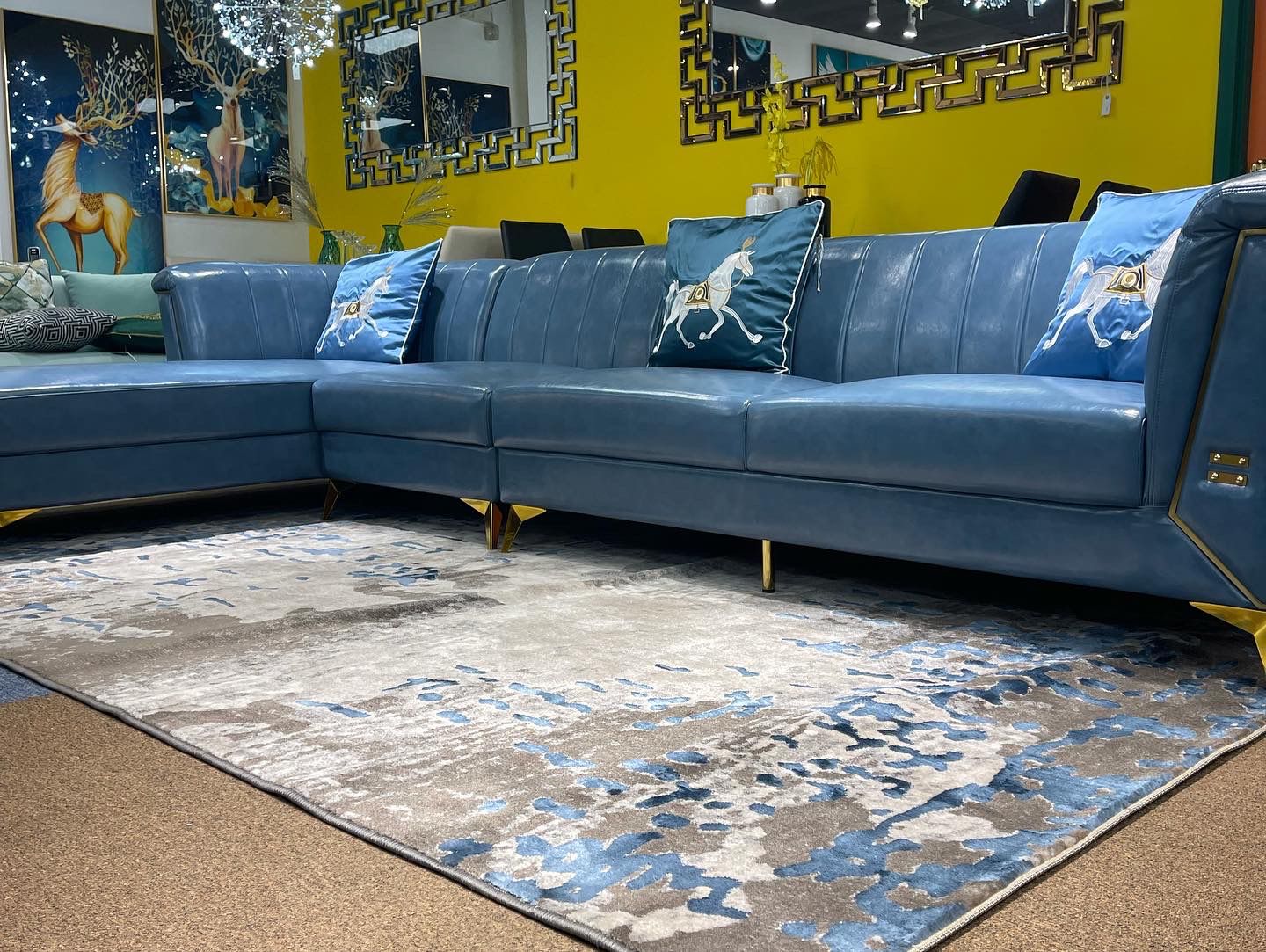 Blue Cobalt Sectional sofa