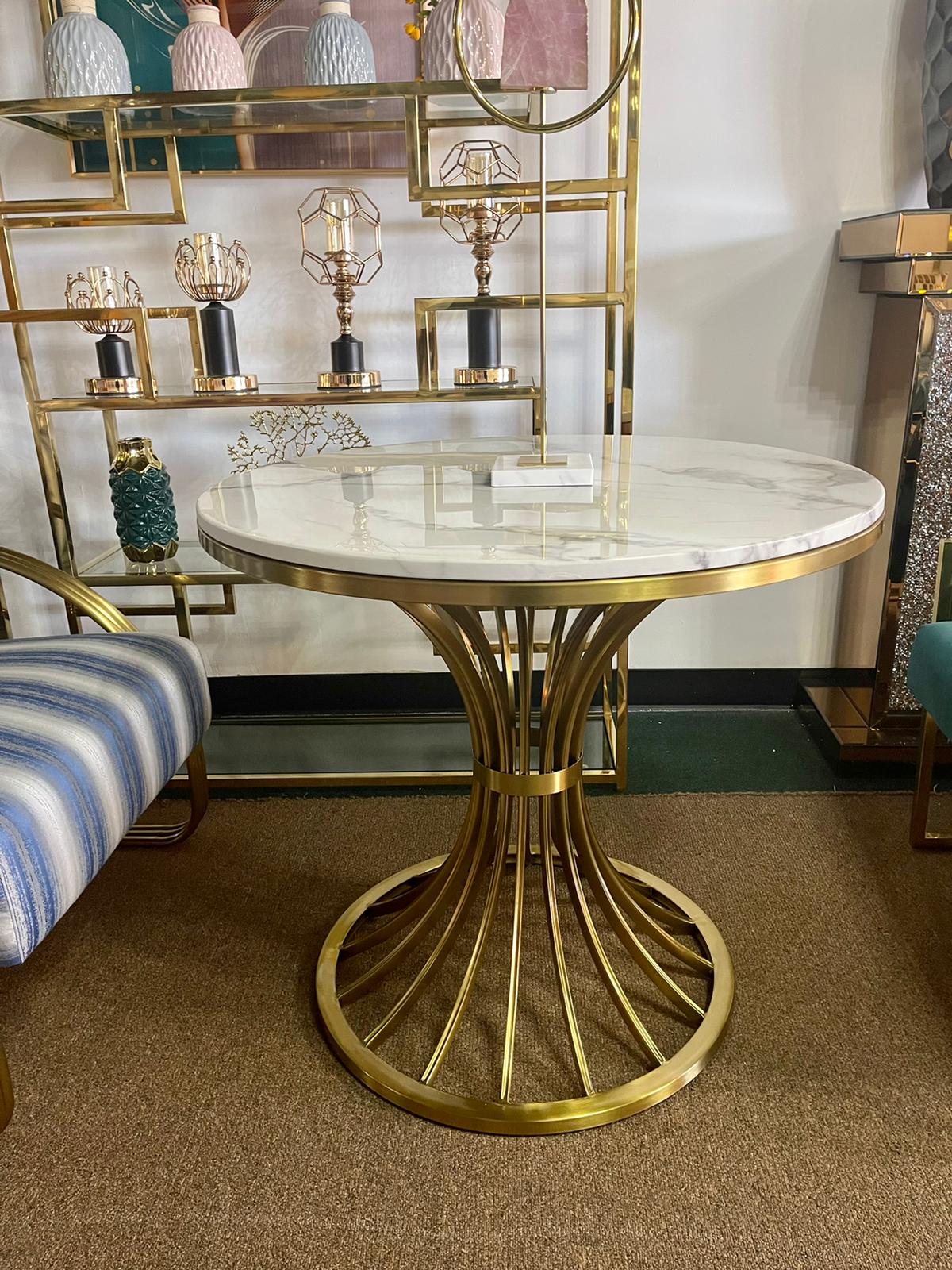 Marble Top Discussion Table