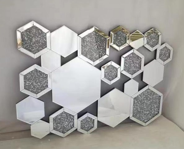 G-M Hexagon Spark Decorative Mirror