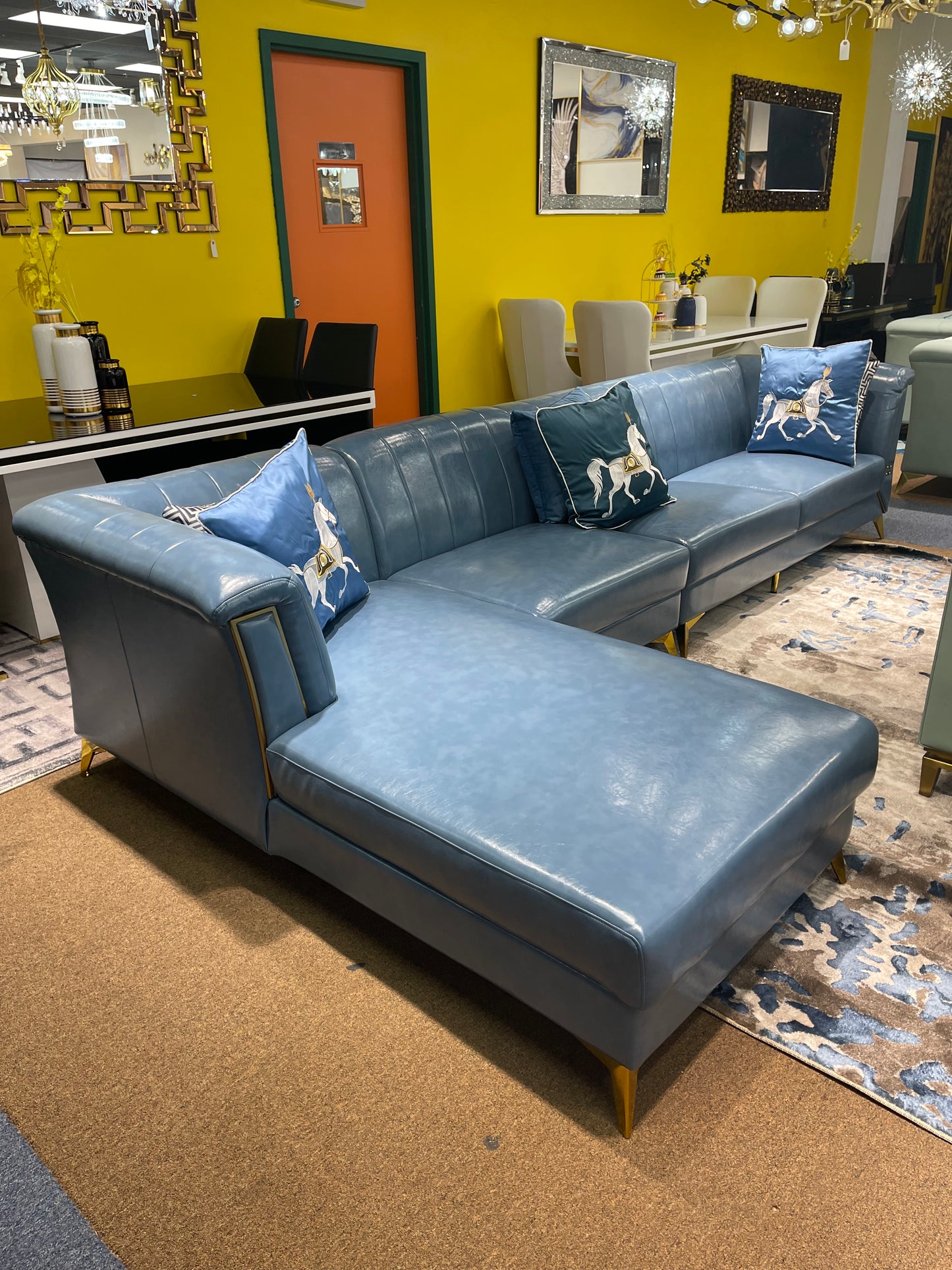 Blue Cobalt Sectional sofa