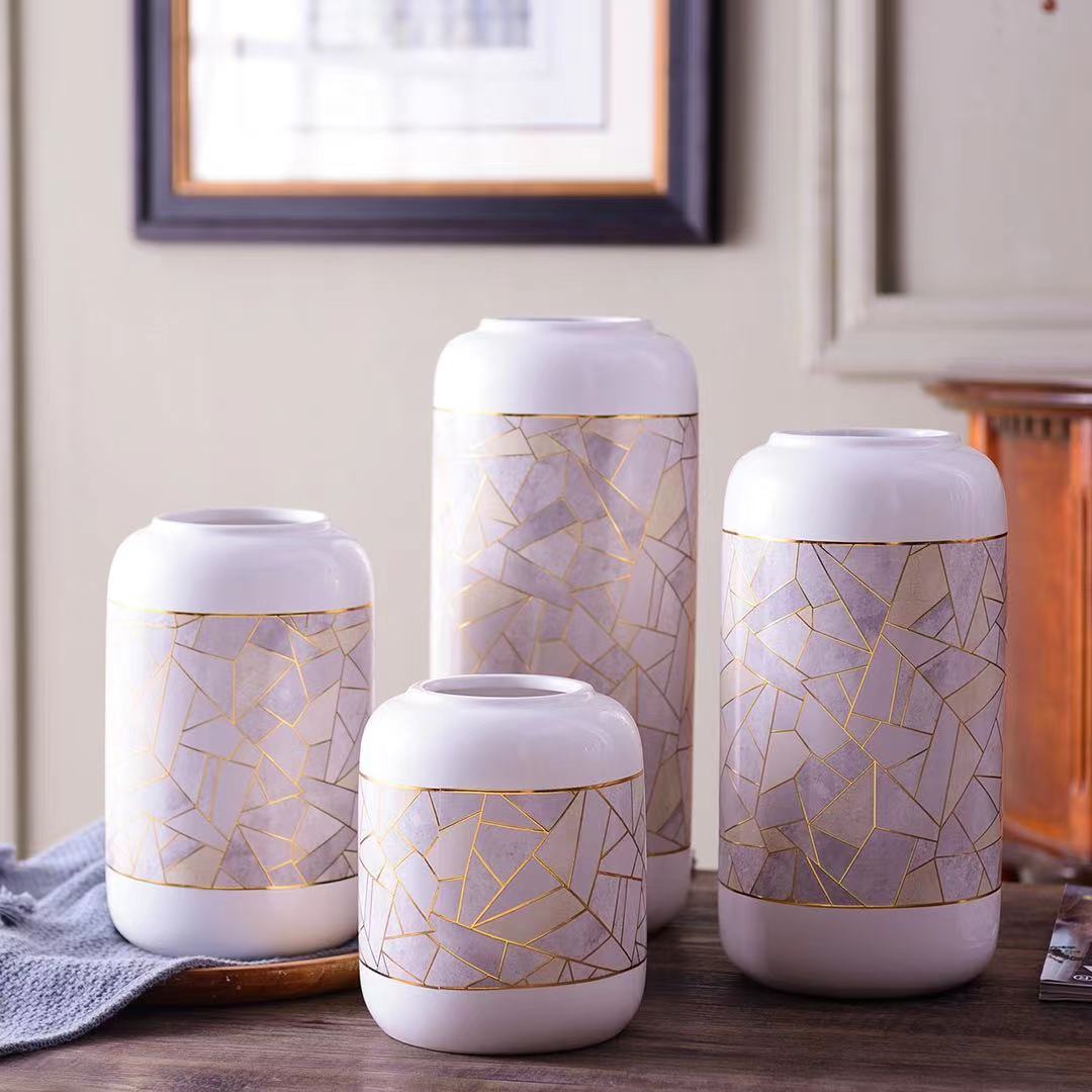 G-VDJ 4 Pieces White/cream Decorative Jar Set