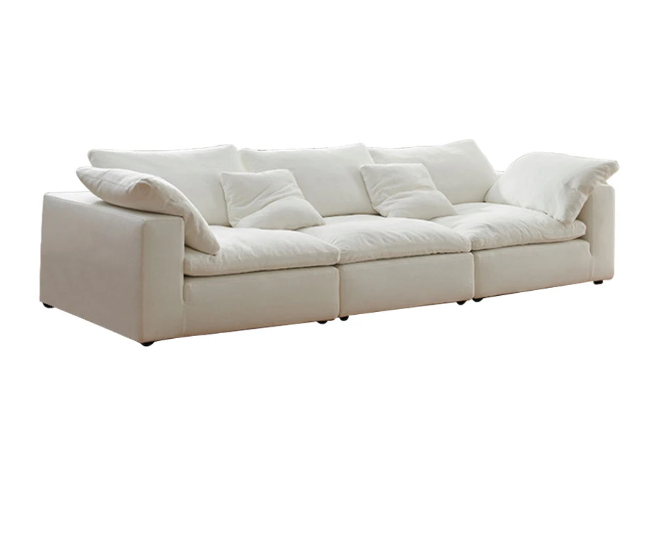 GGS- Offwhite 4-Piece Midcentury Sectional Sofa