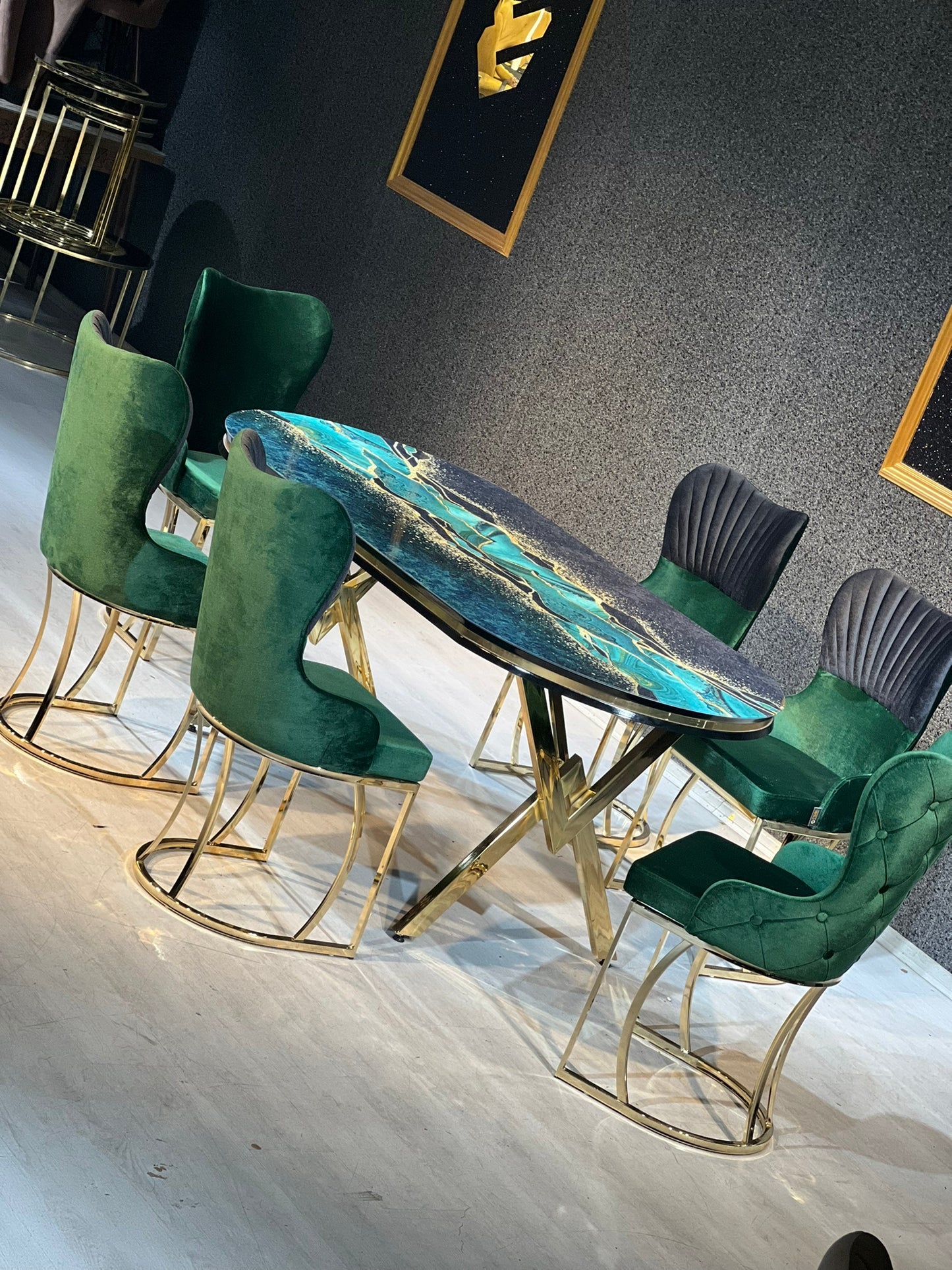 G-ES062 Emerald Green Dining Room Set