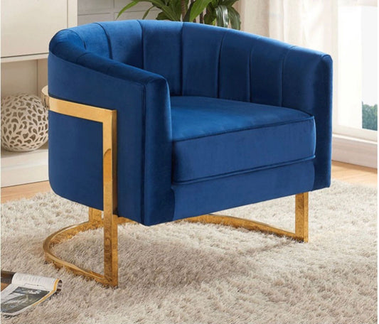 short accent blue chair