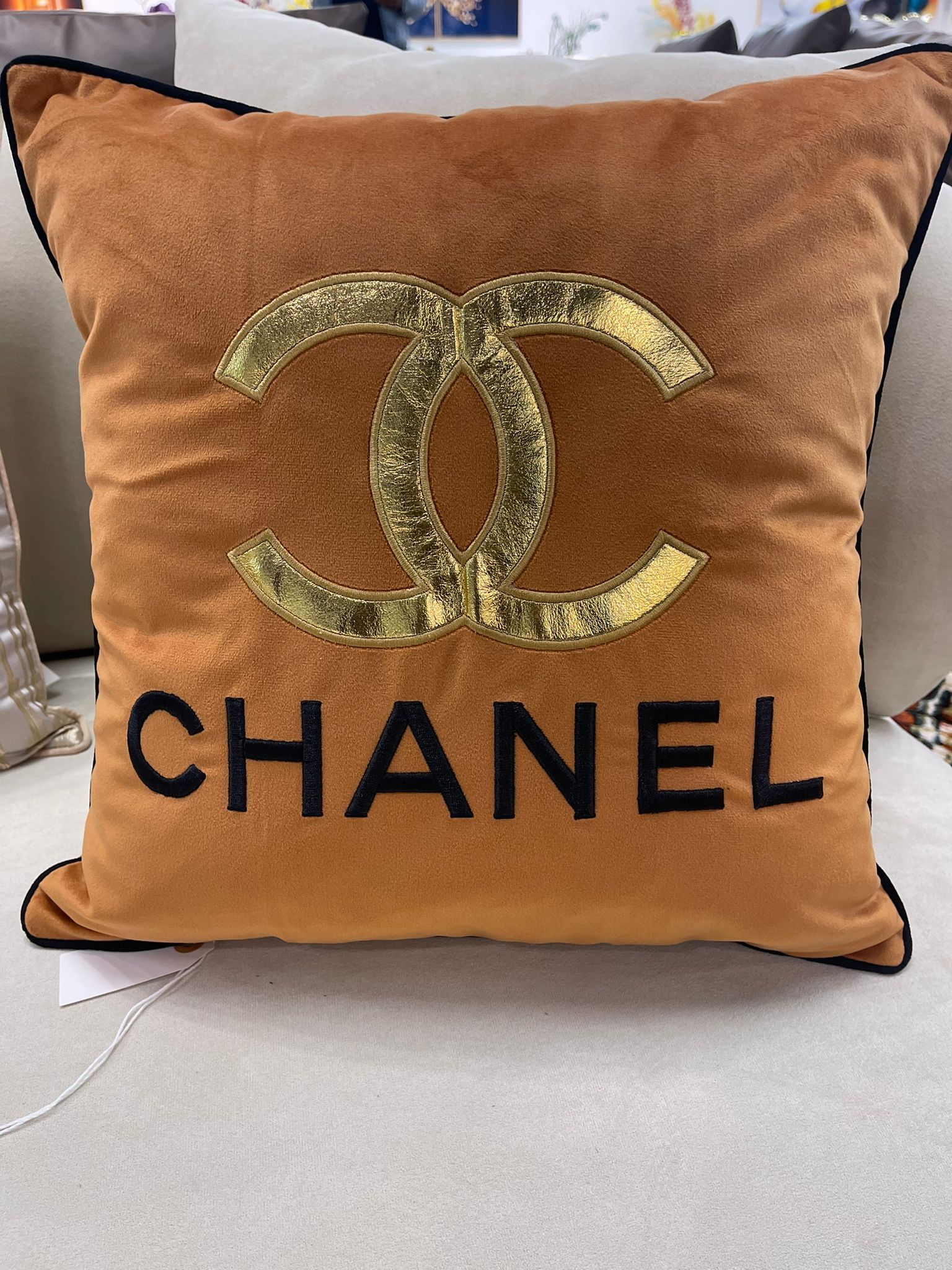 Throw Pillow Crafted From Vintage Designer Chanel