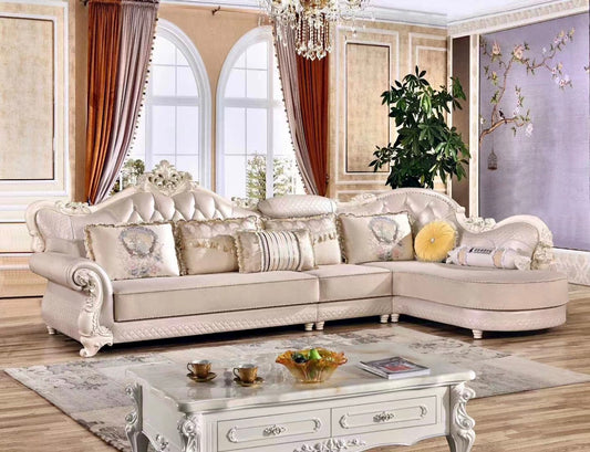 Bold Cream Royal Sectional Sofa