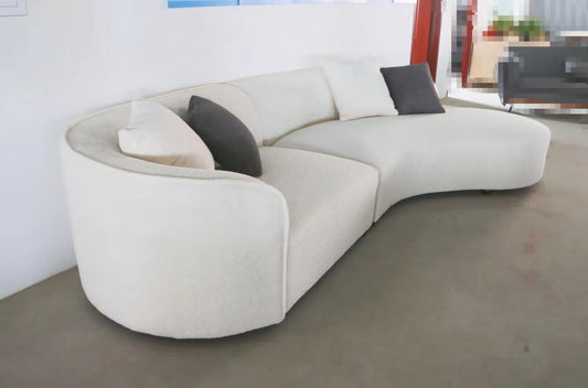 Sleek White Sectional Sofa