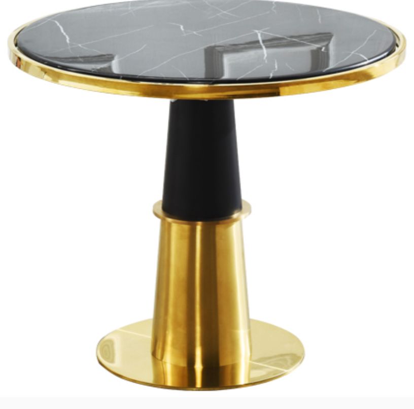 Black Marble Top Italian Discussion Table