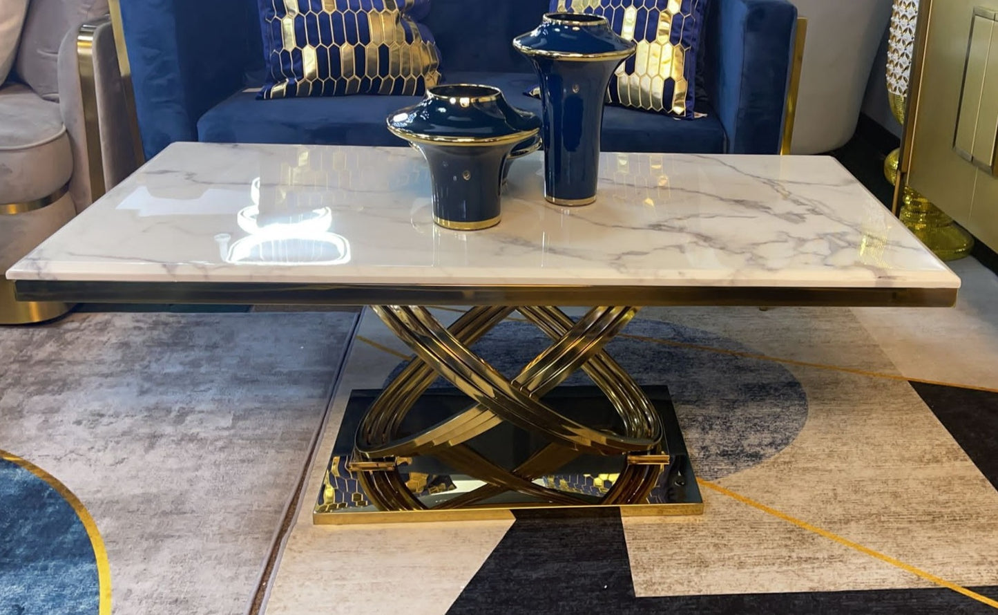 Square Marble Top Coffee Table