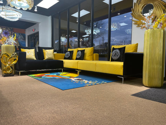 Yellow & Black sectional