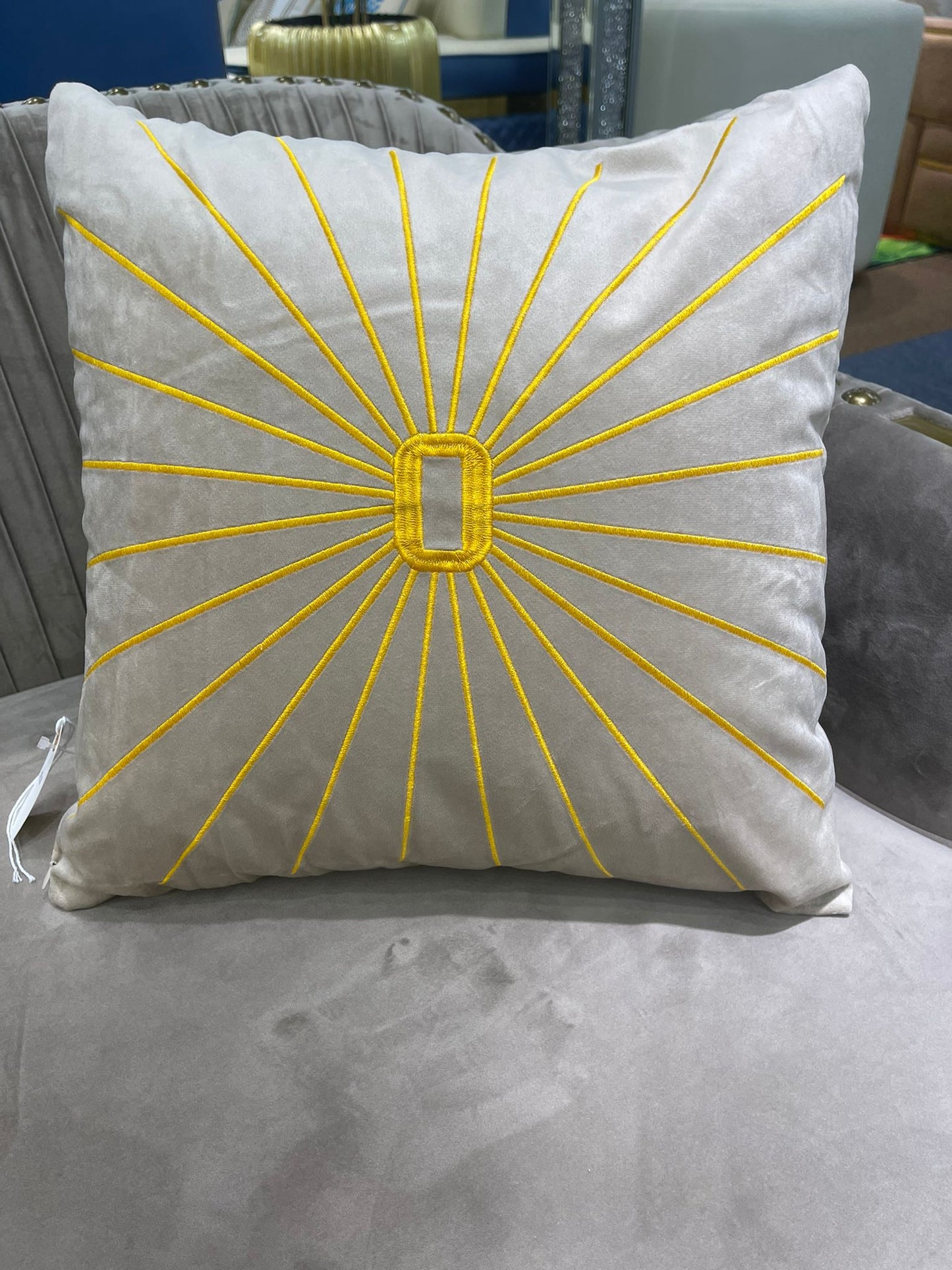 Beige Sunshine Throw pillow