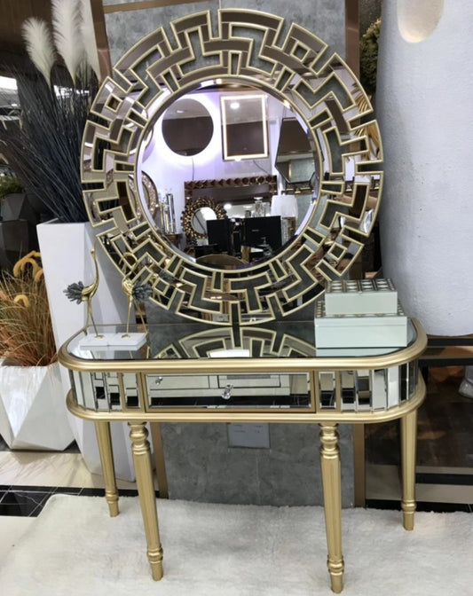 Aztec Sun Mirror and Console