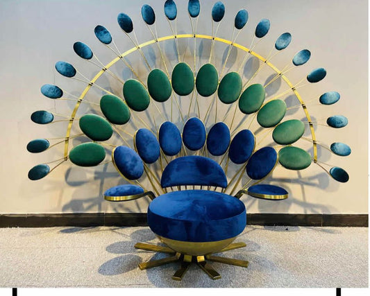 peacock accent chair