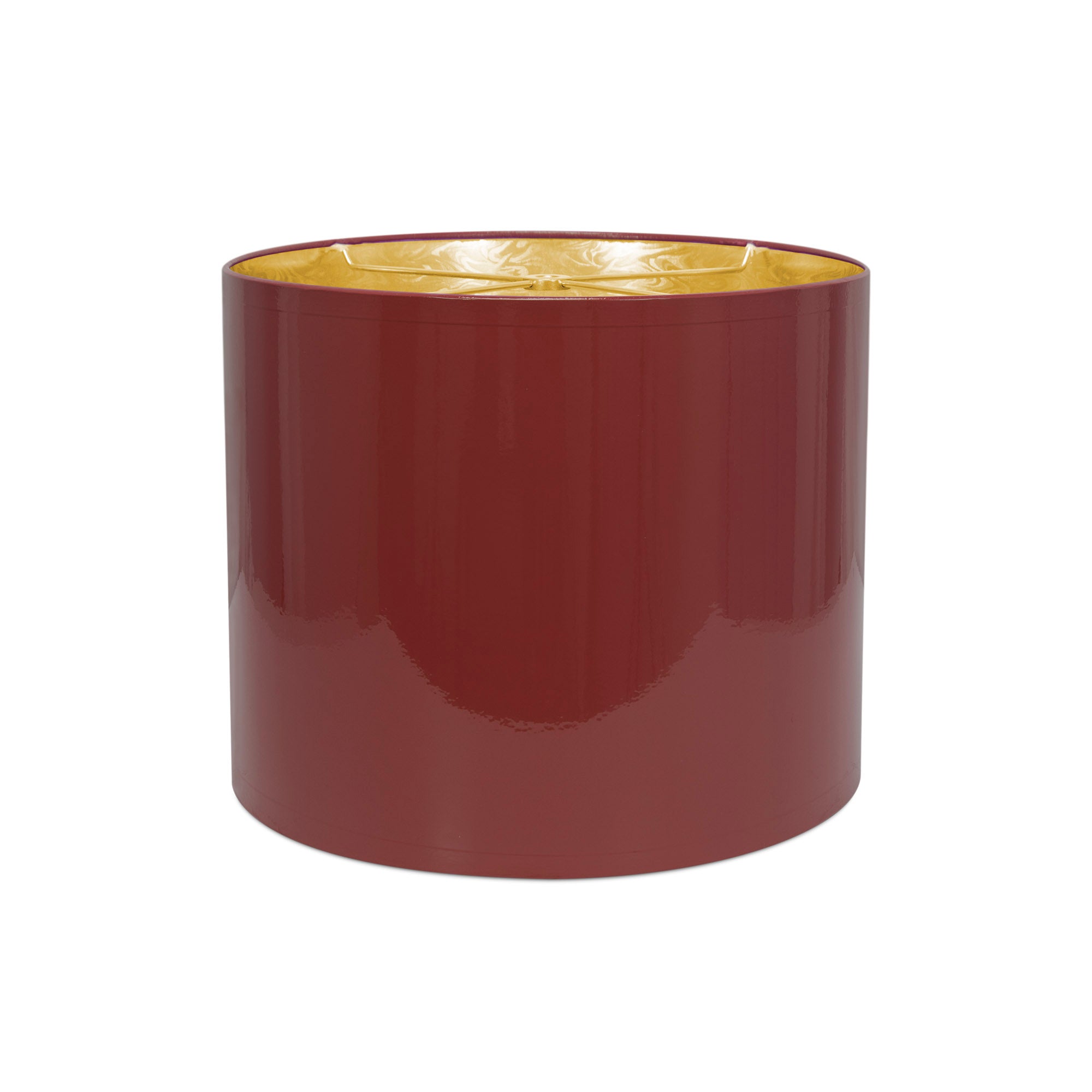 Couture 12"x10" Glossy Lacquer Shade - Classic Burundy w/ Gold Lining