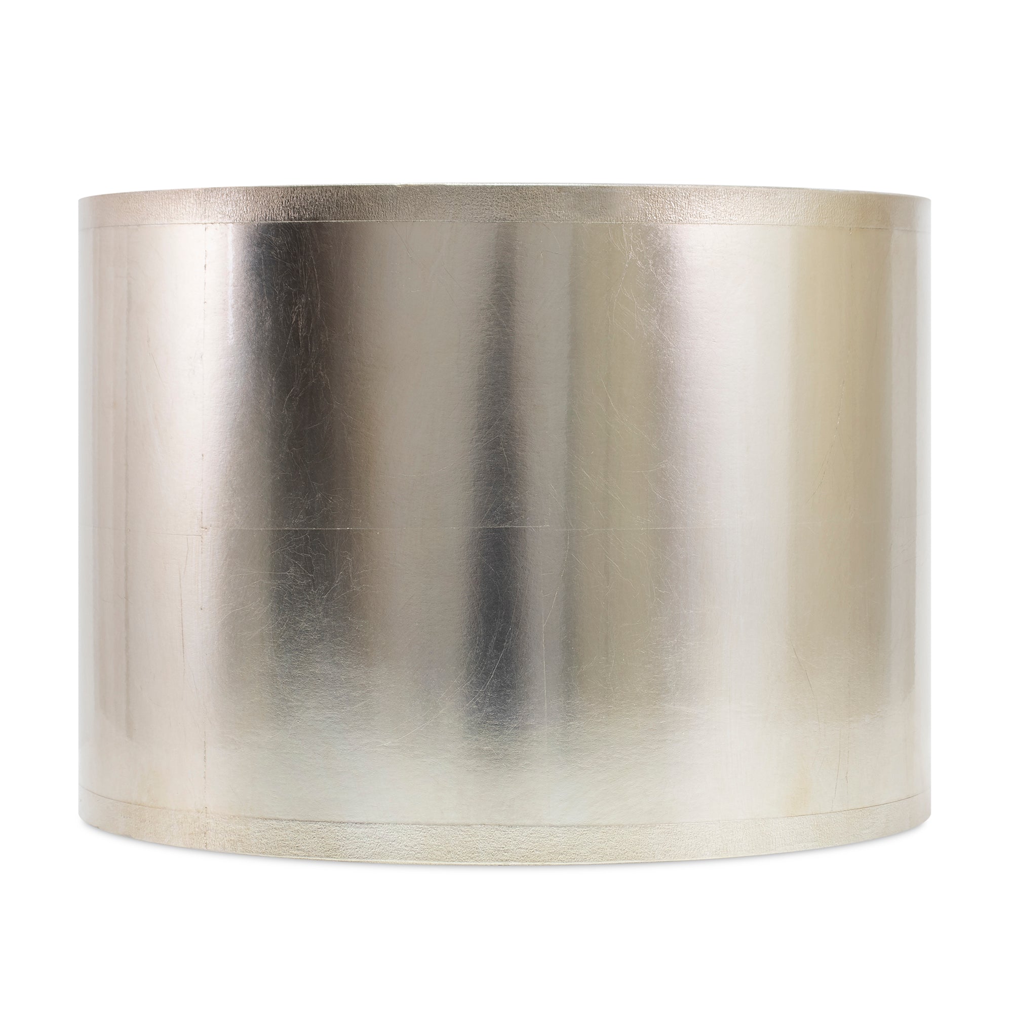 Couture 14/14 x 14/14 x 10" Round Hardback Silver Foil Shade