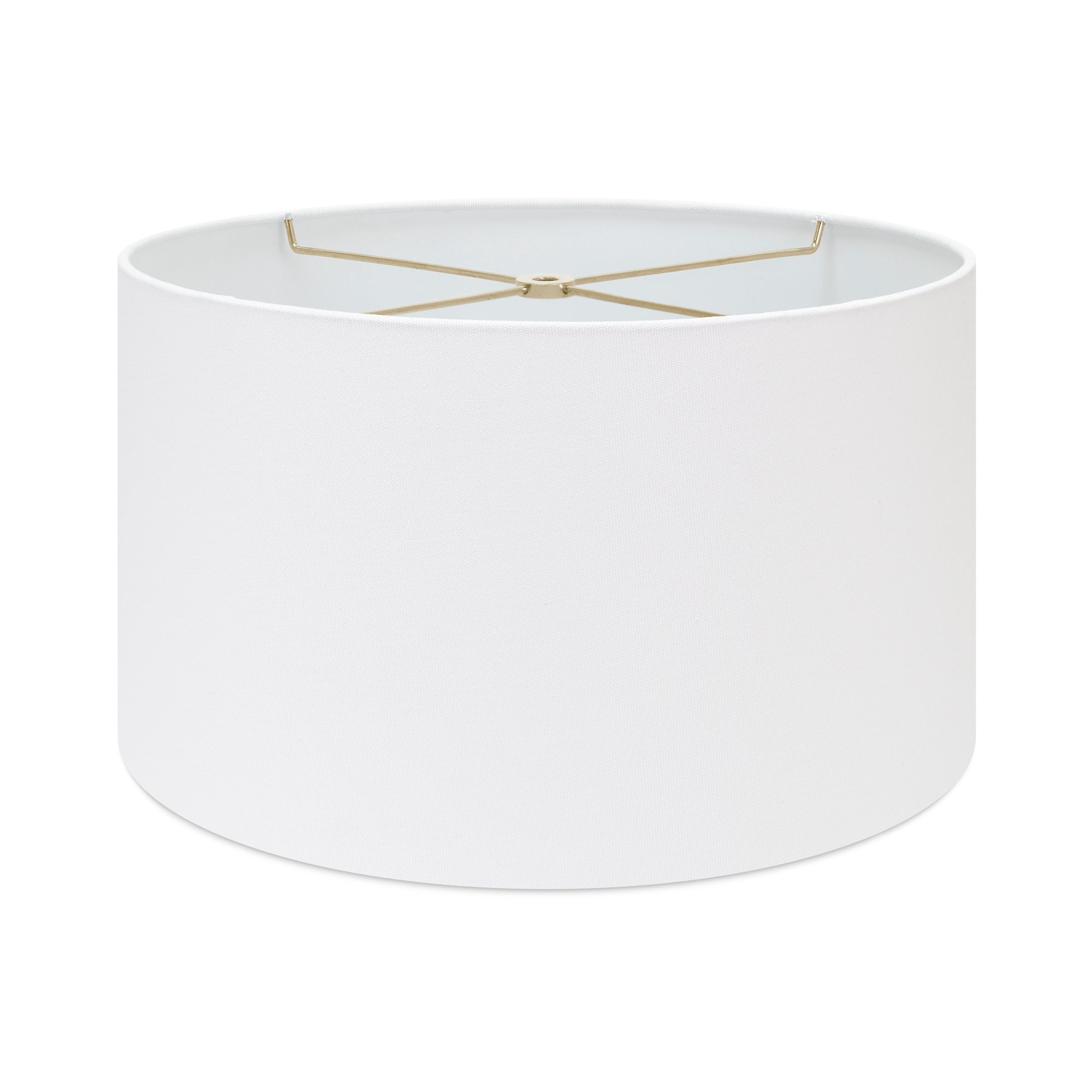 Couture 16x16x10"H White Crisp Linen Drum Shade