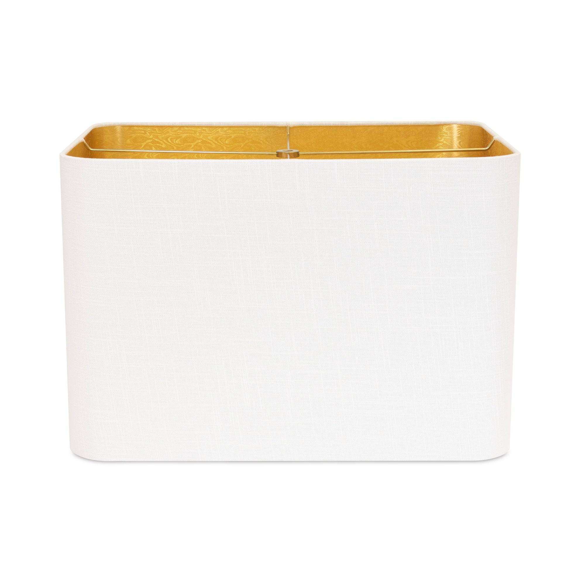 Couture 18x14x12"H White Casual Rounded Corner Rectangle Shade w/ Gold Foil Lining