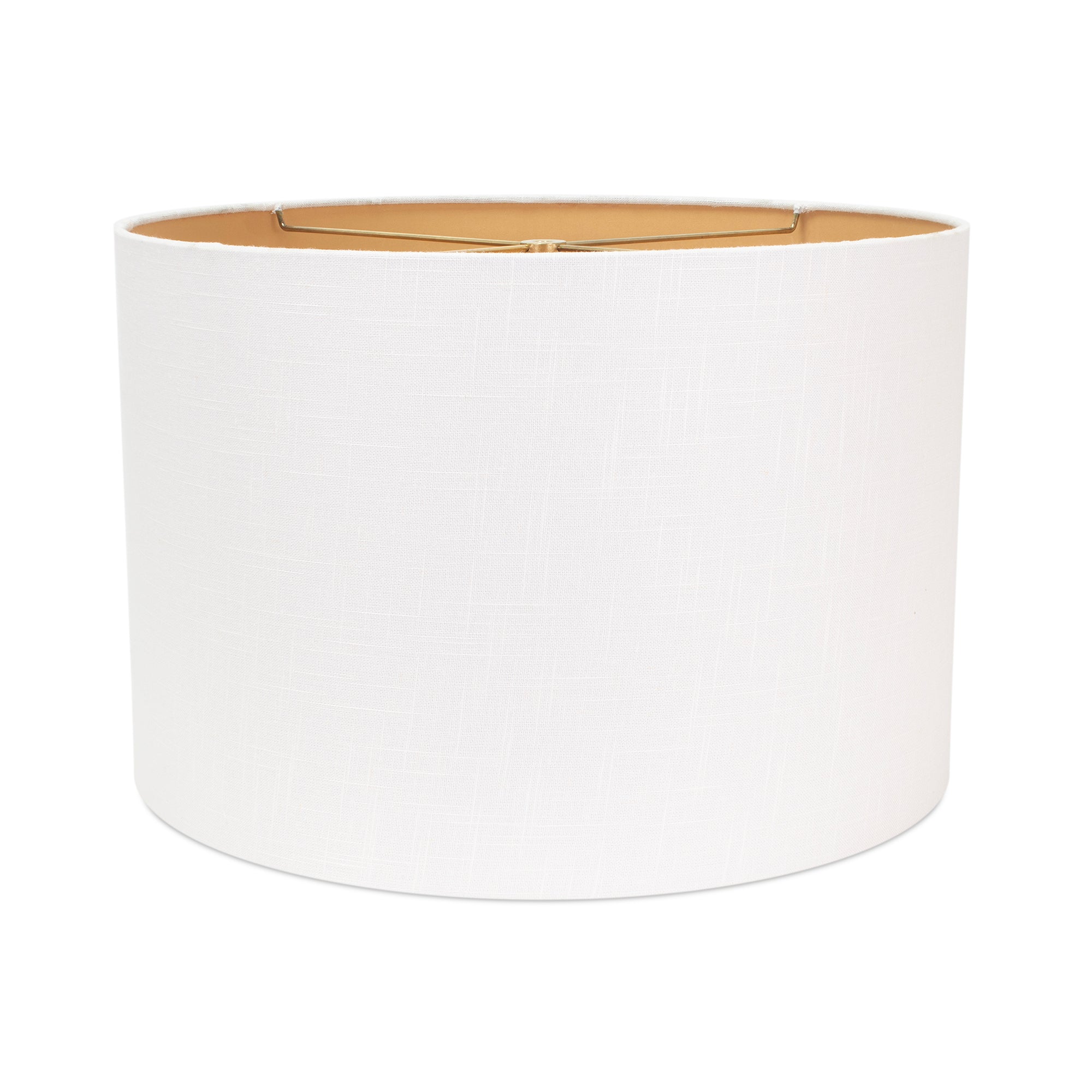Couture 18x18x12"H White Linen Shade with Gold Foil Lining