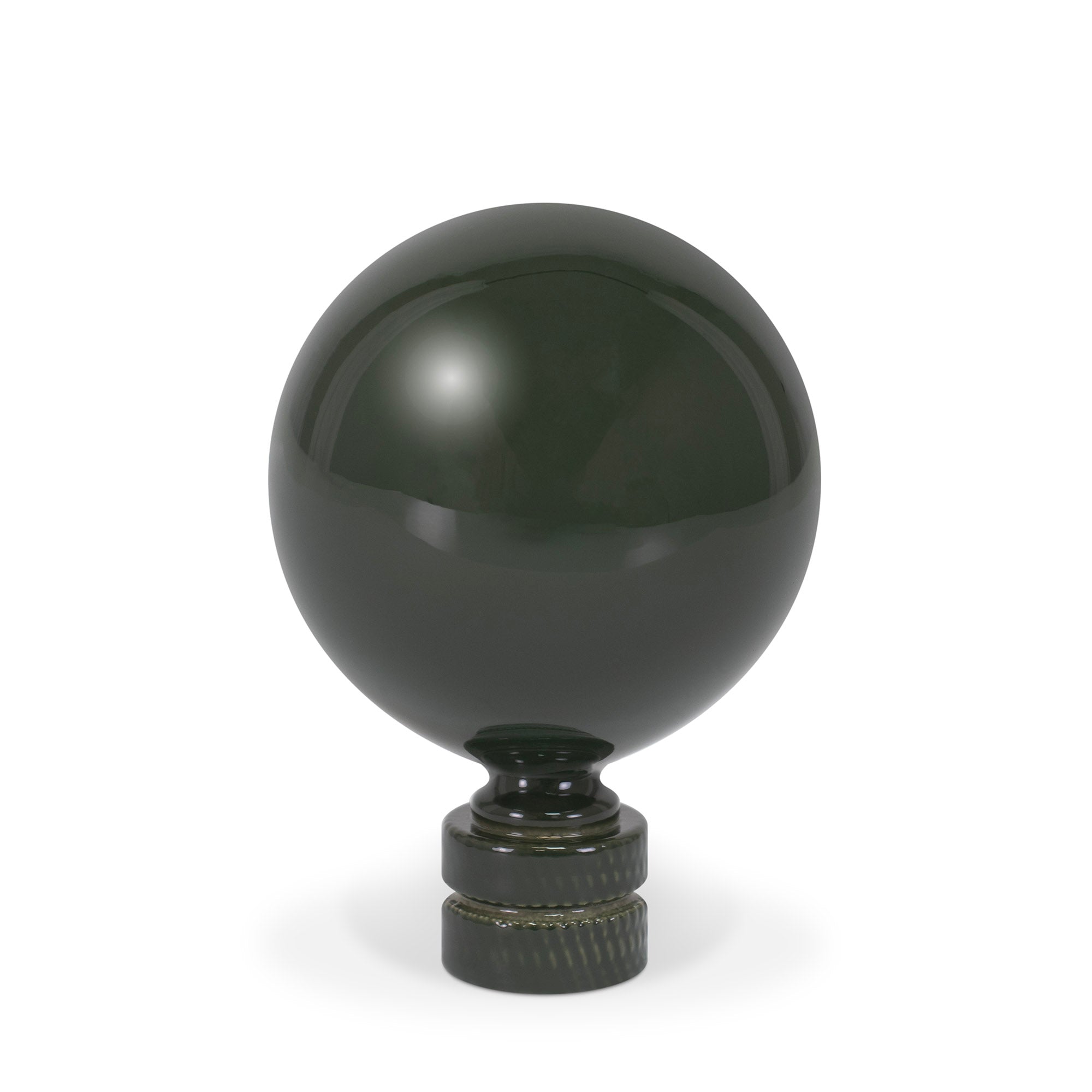 Couture 2" Glossy Lacquer Resin Finial - Dark Green