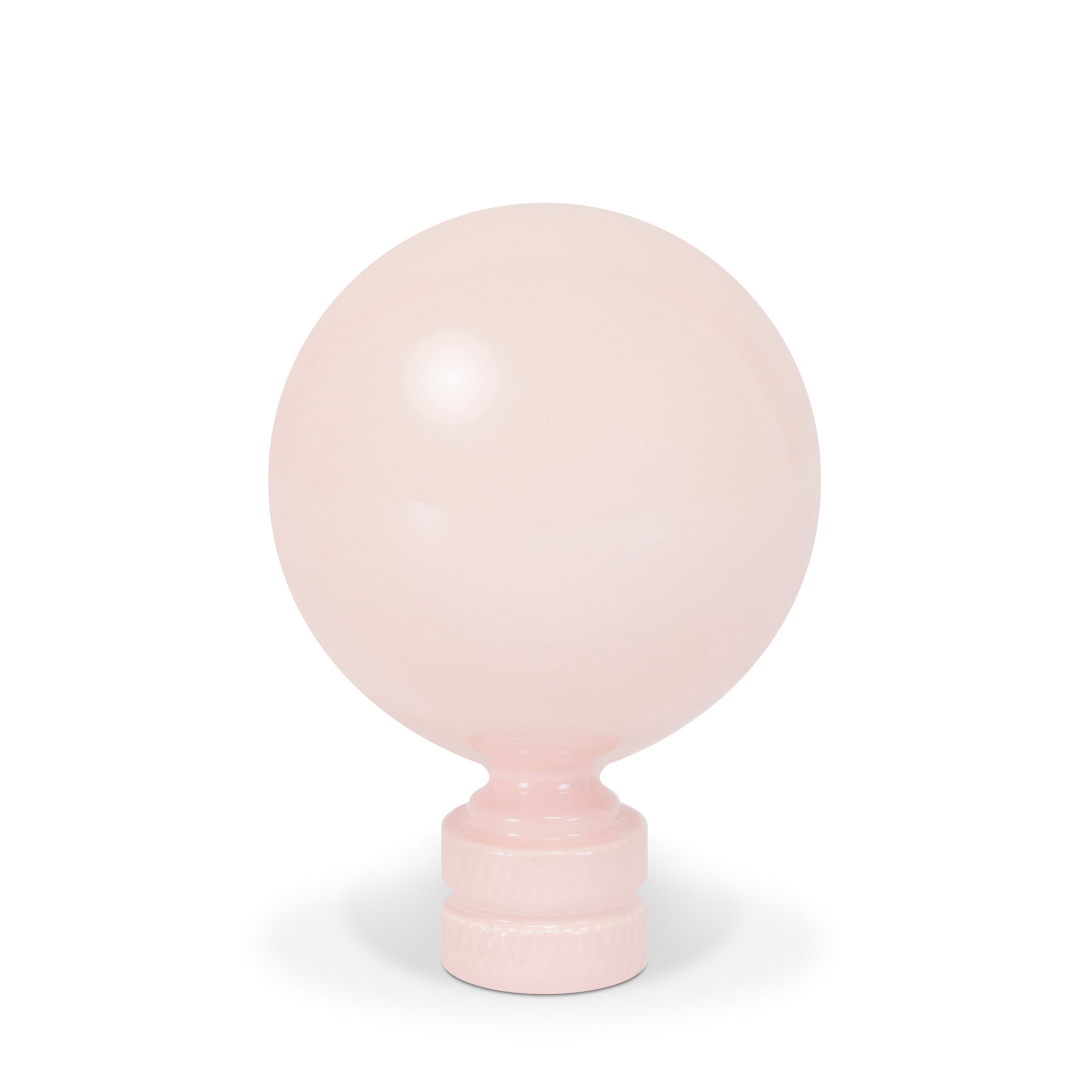 Couture 2" Glossy Lacquer Resin Finial - Seashell Pink