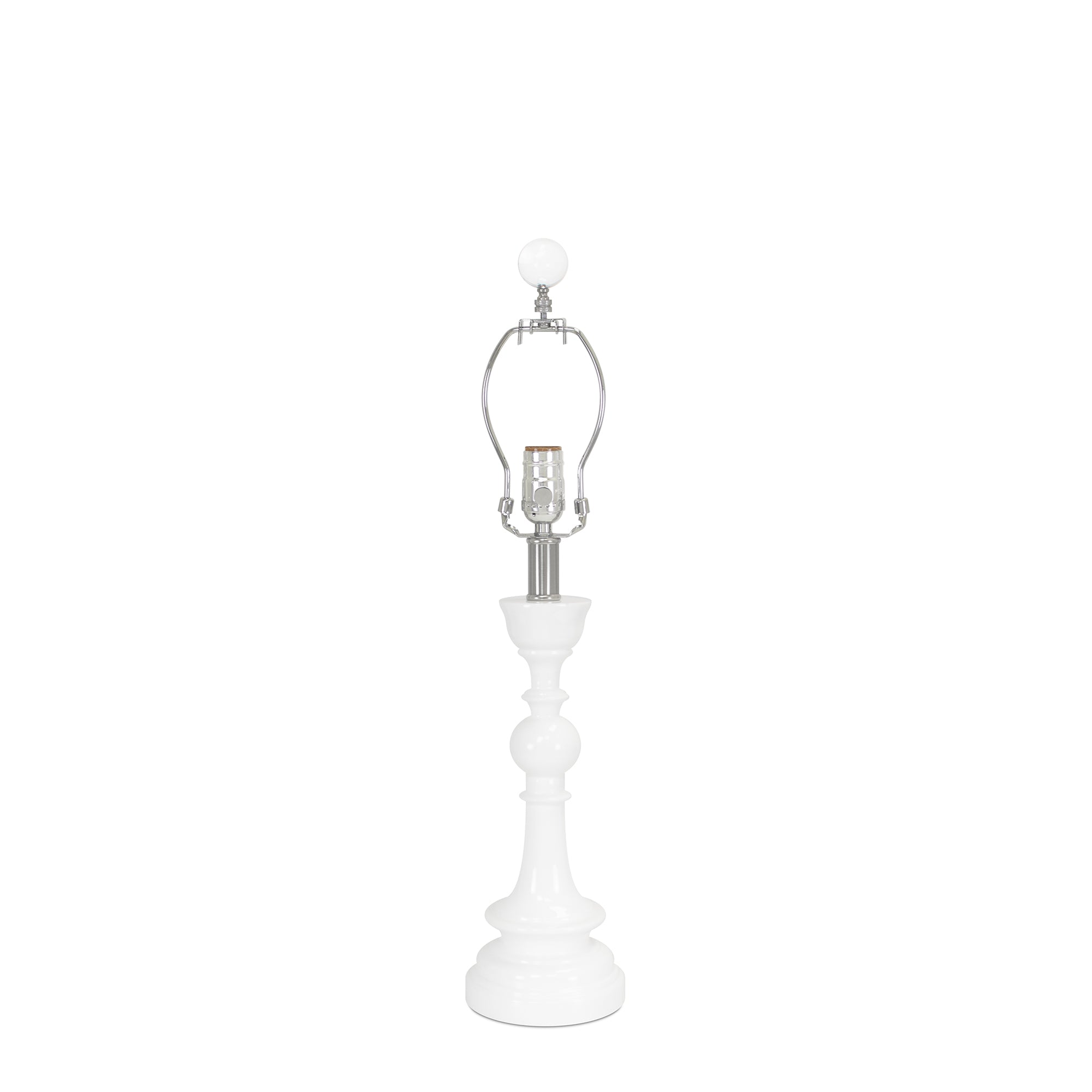Couture 24"Glossy White Spindle (Base,Harp,Finial)