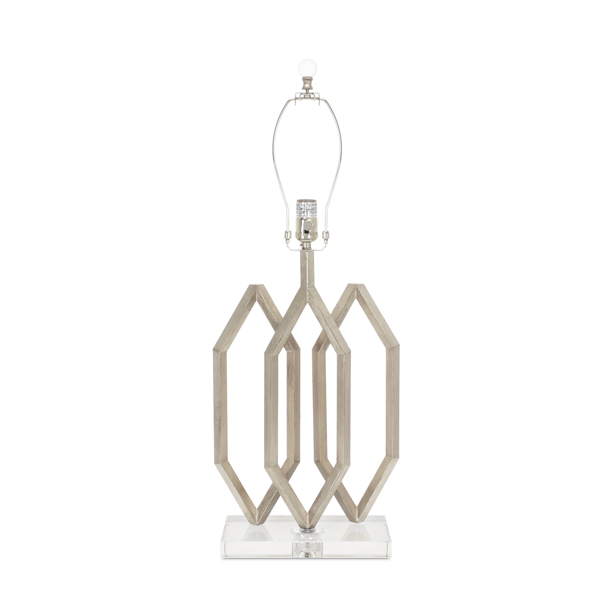 Couture 29.5"H Prescott Silver-Base/Harp/Finial only