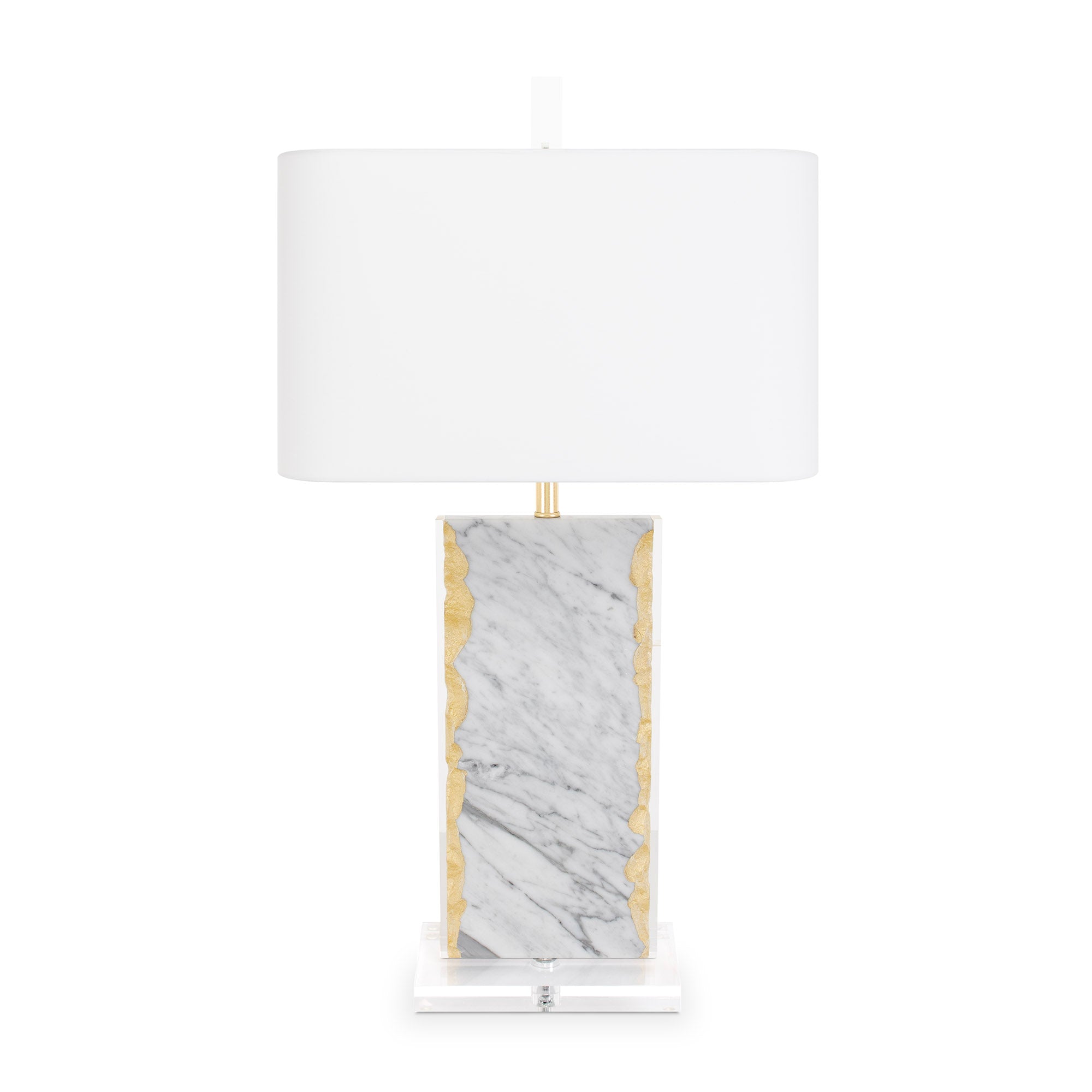 Couture 29.5"H White Marble Table Lamp