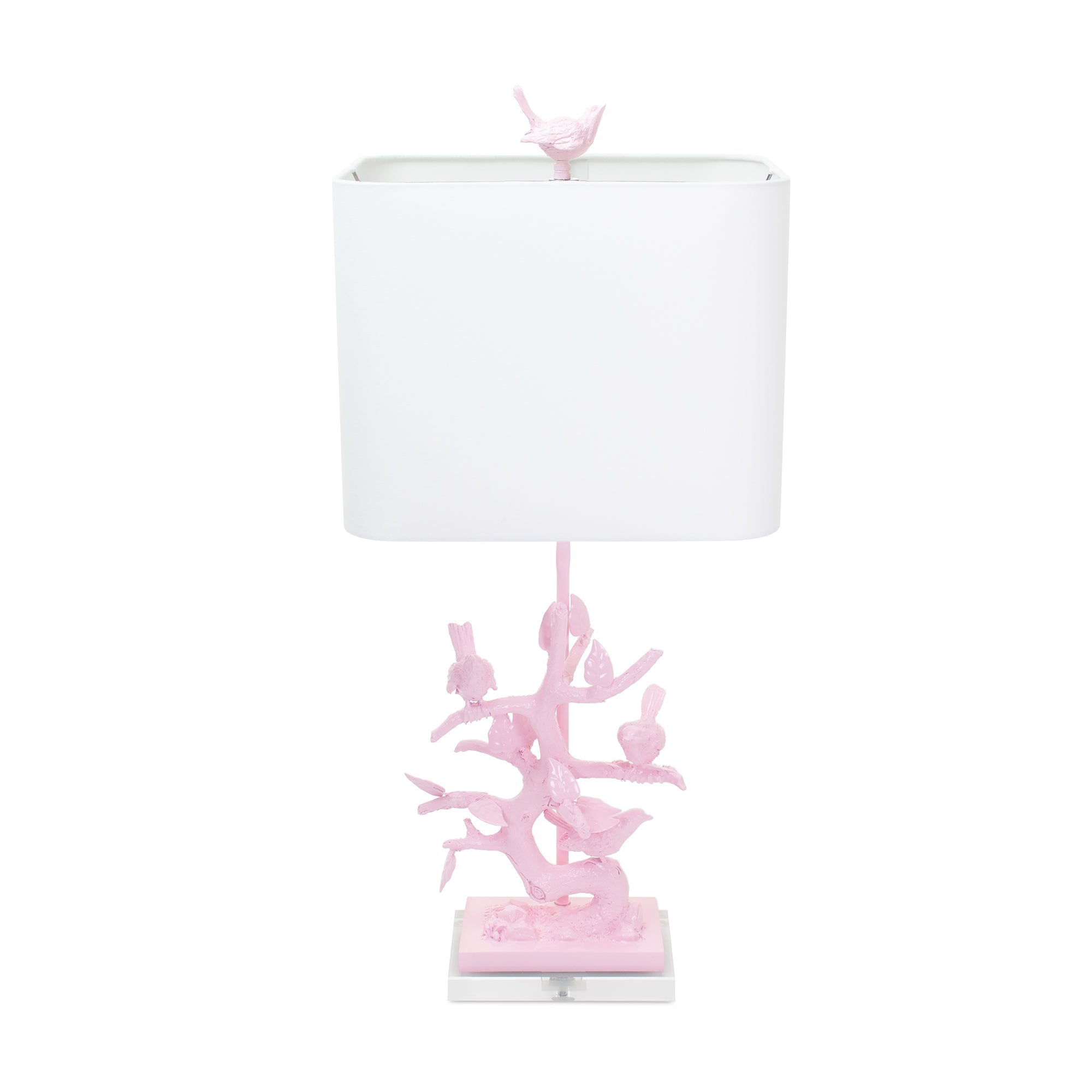 Couture 29"H Bird on Branch Table Lamp-Blushing Bride Pink