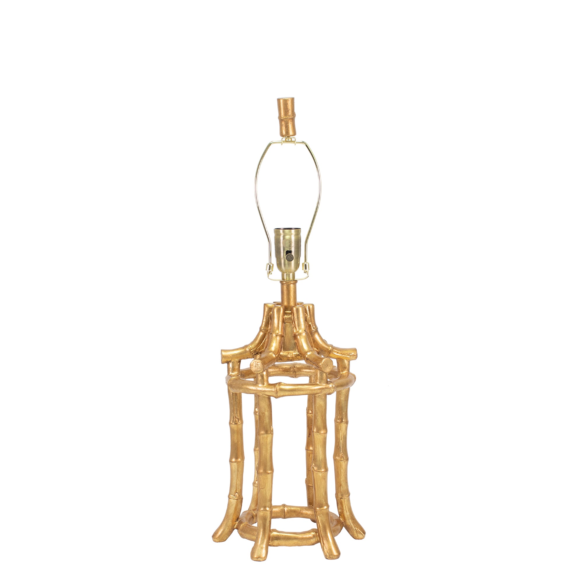 Couture Bamboo Table Lamp Base, Gold