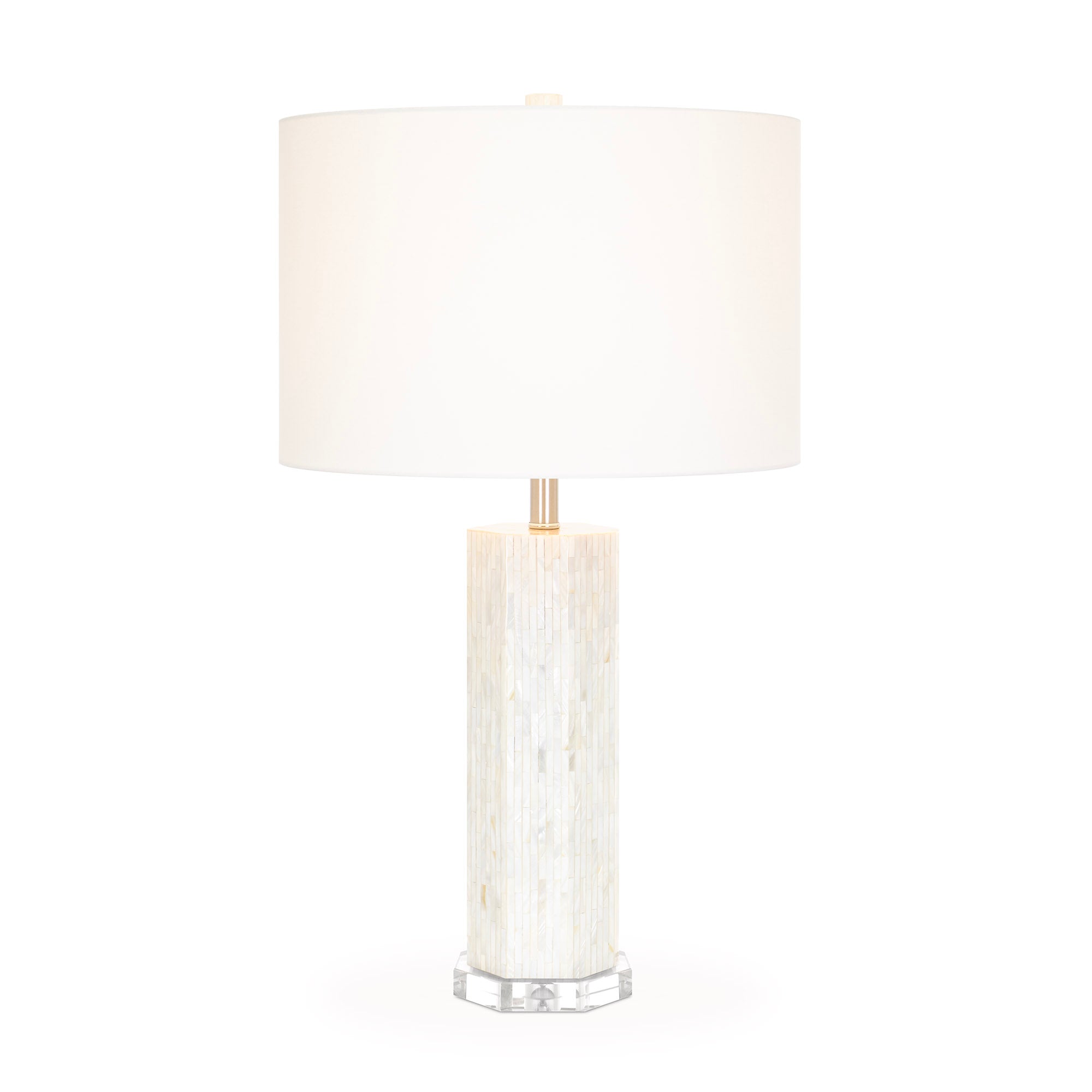 Couture 29"H Oactagonal MOP Table Lamp