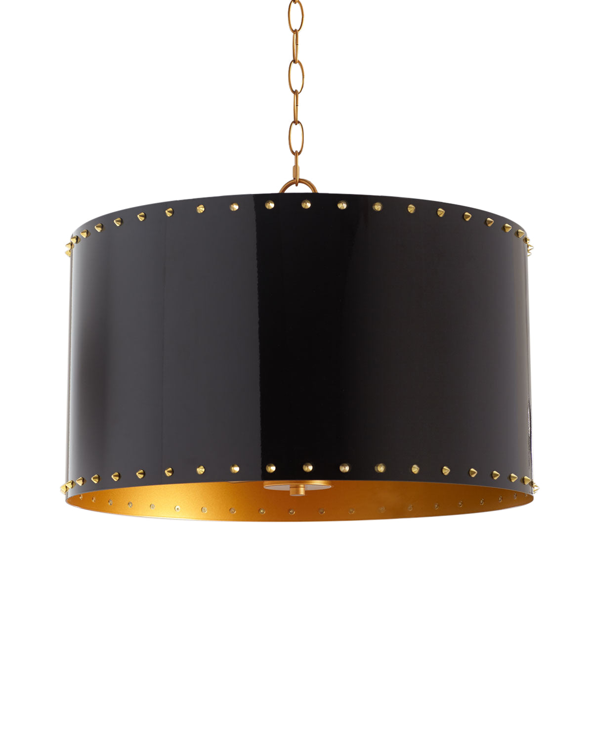 Couture 3 Light Pendant - Black and Gold