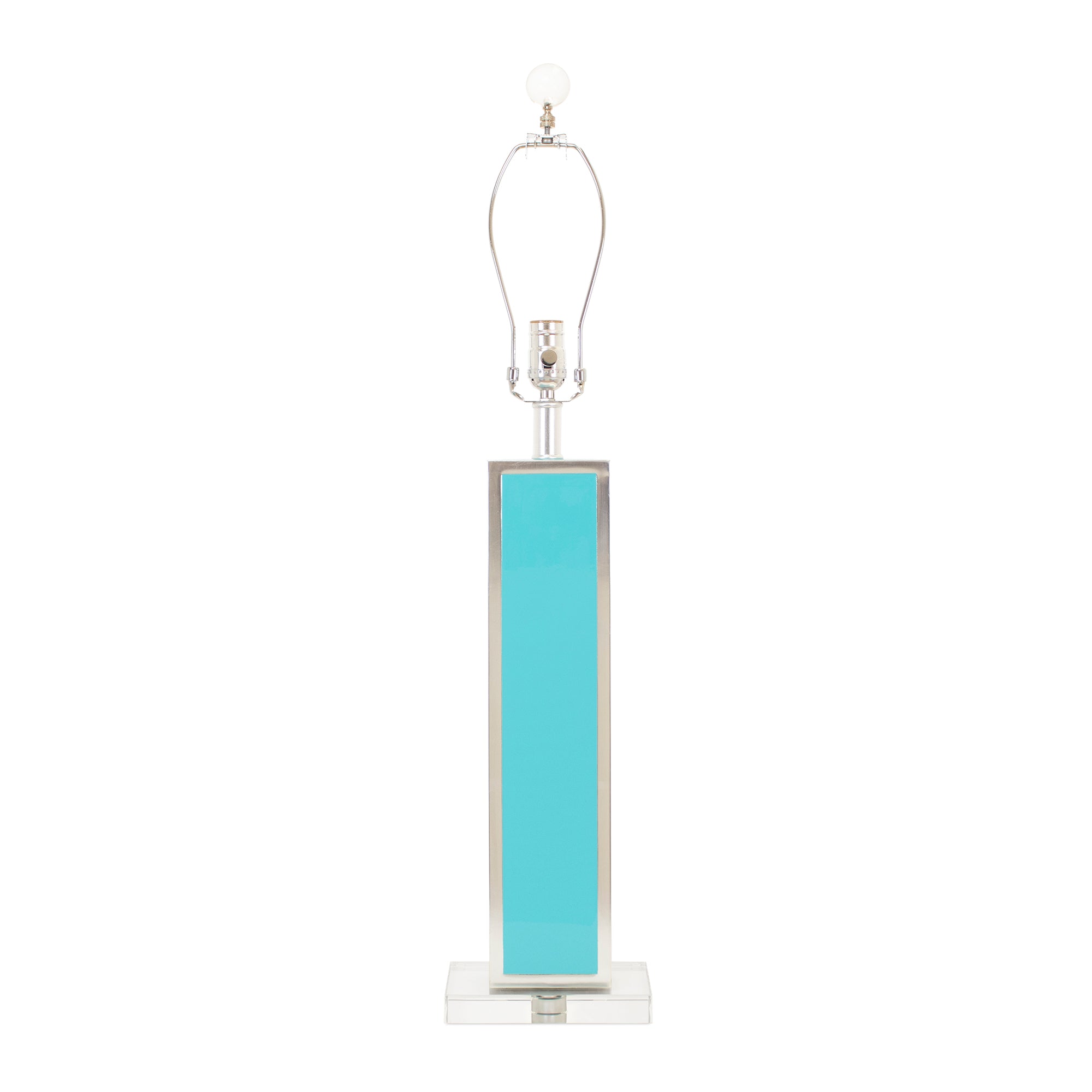 Couture 31.5" H Blair Table Lamp Base - Calypso Blue/Silver (Base, Harp, Finial)