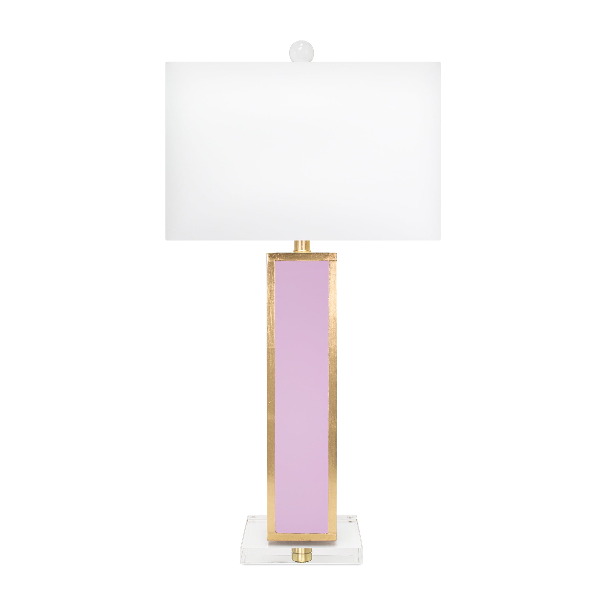 Couture 31.5"H Lilac/Gold Blair Table Lamp with White Linen Shade