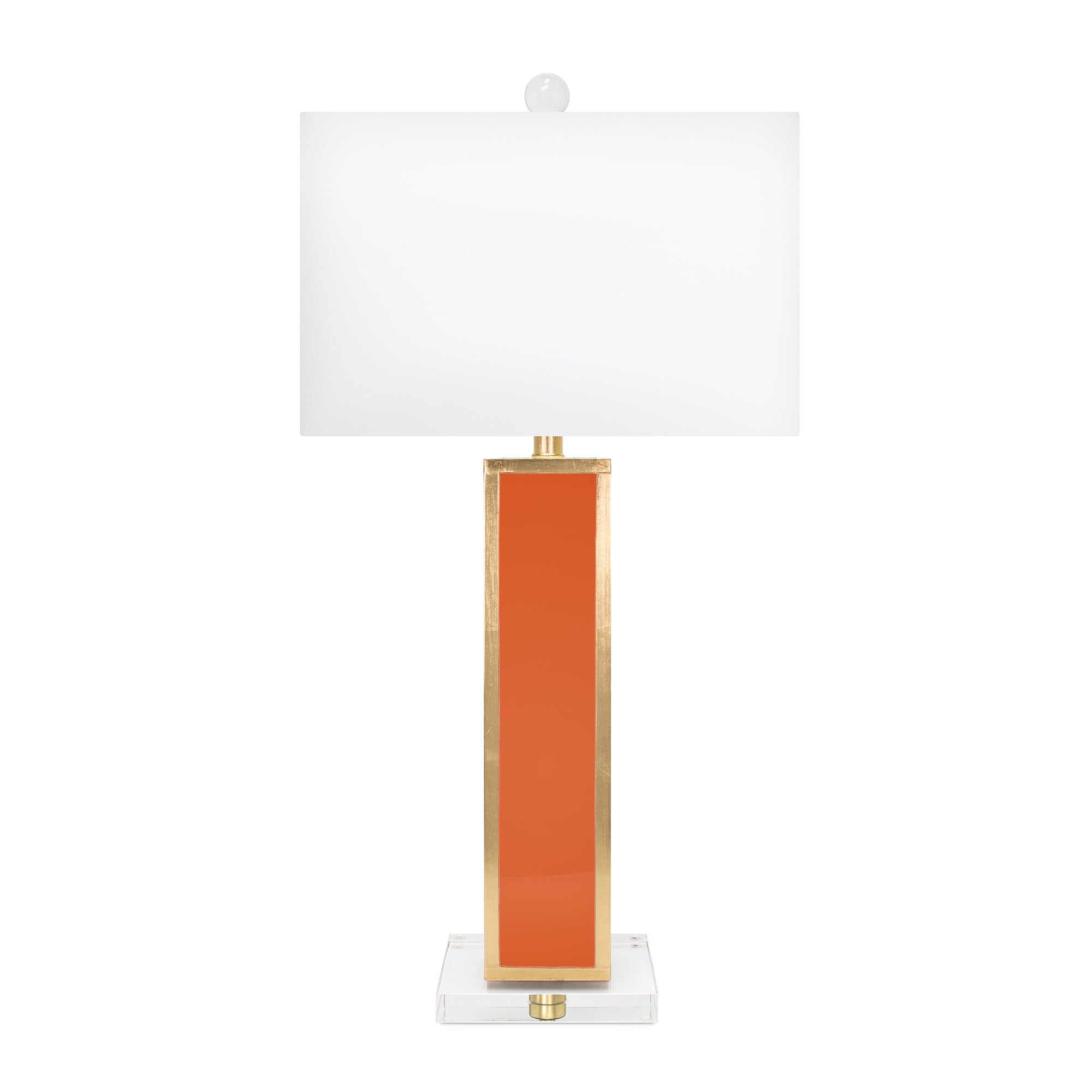 Couture 31.5"H Orange/Gold Blair Table Lamp with White Linen Shade