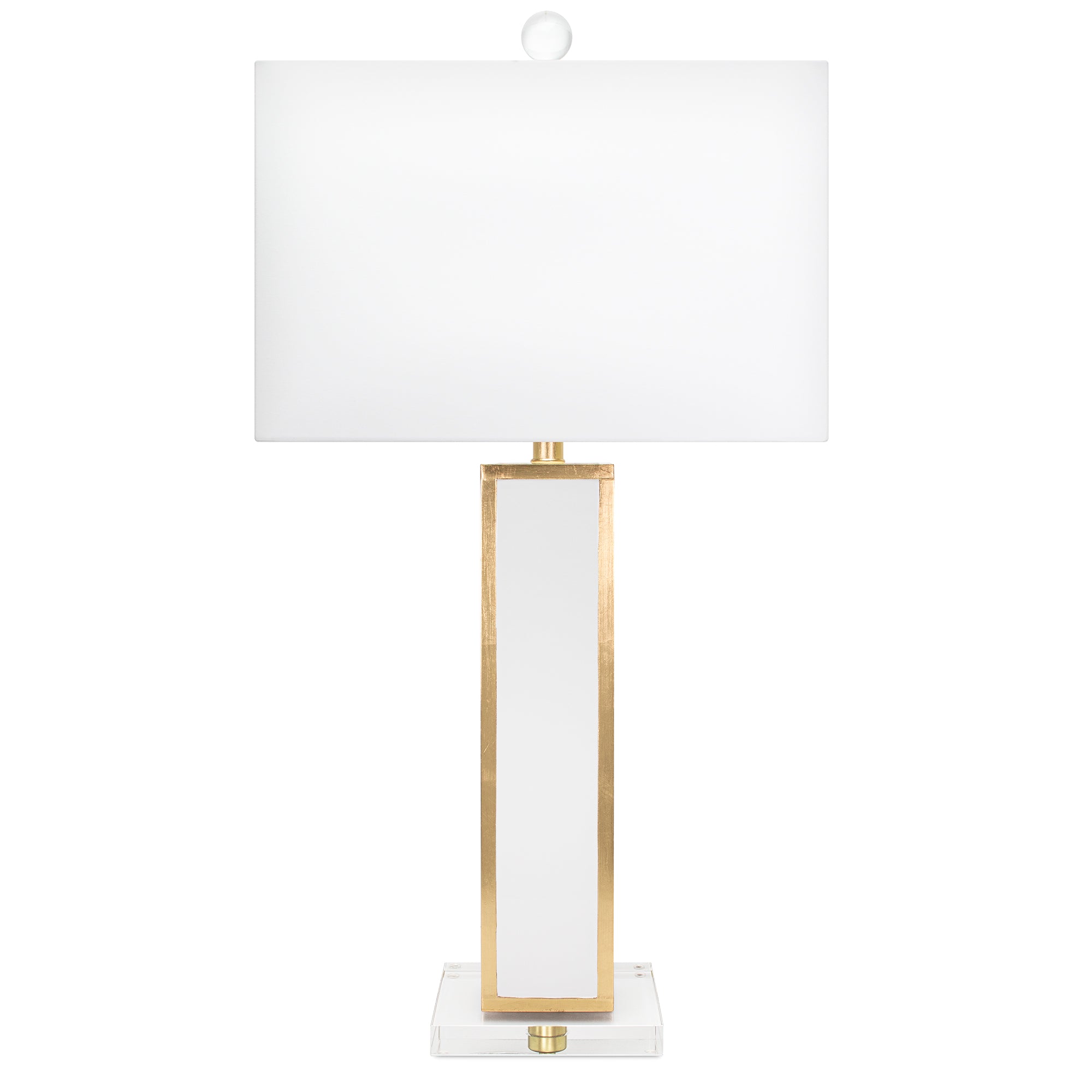 Couture 31.5"H White/Gold Blair Table Lamp with White Linen Shade