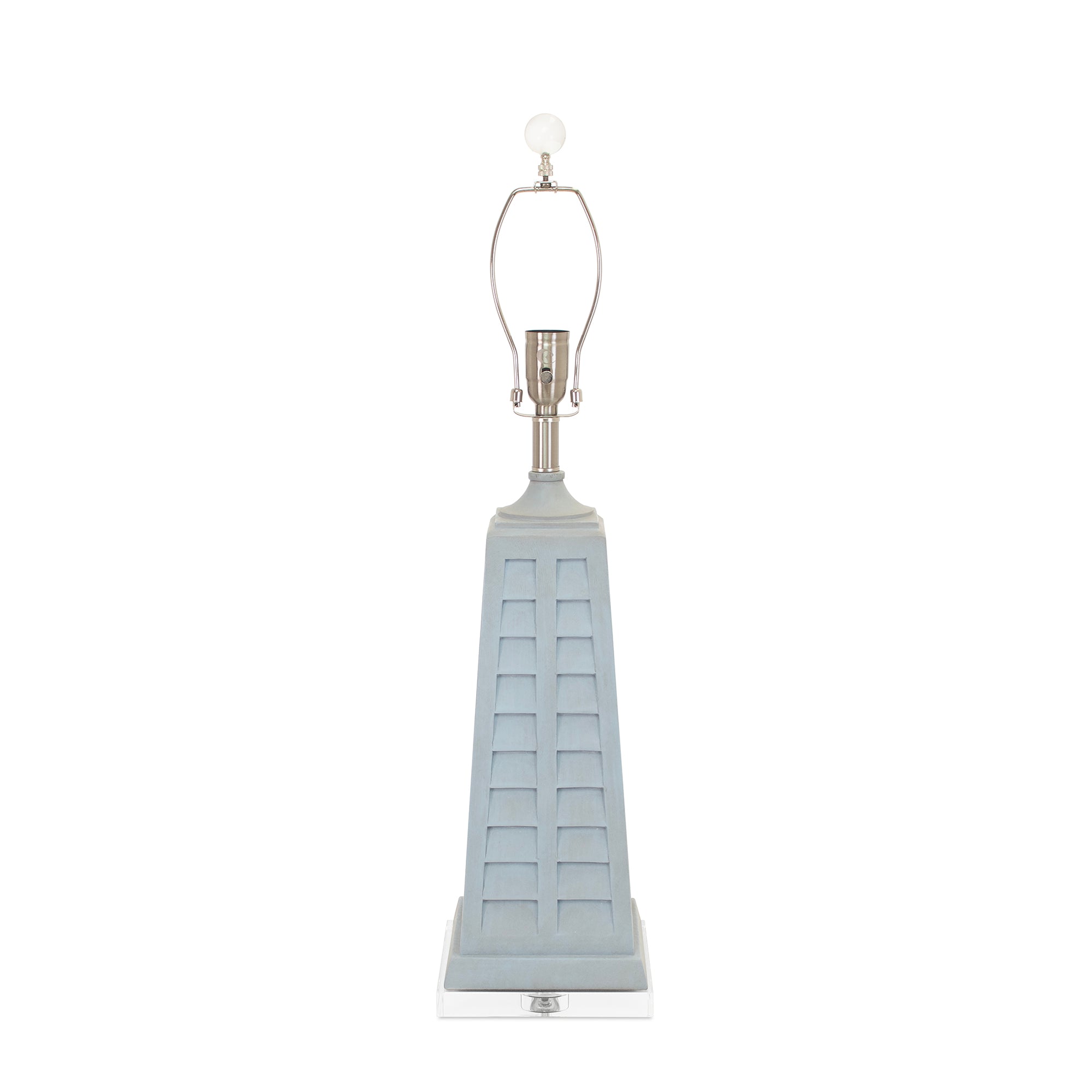 Couture 32”H Louvera Table Lamp- Light Blue