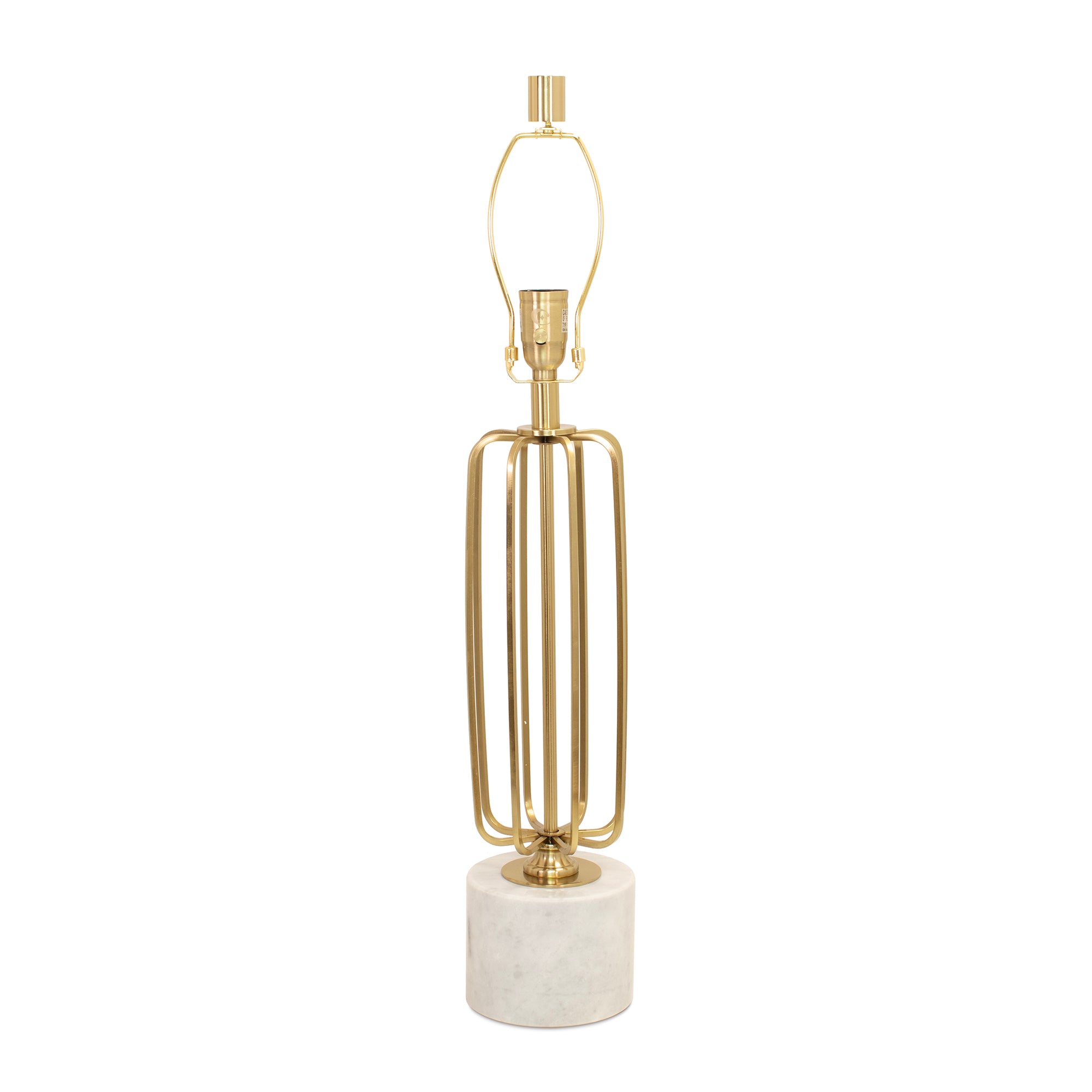 Couture 32" Pierce Table Lamp - White Marble  (Base,Harp,Finial)