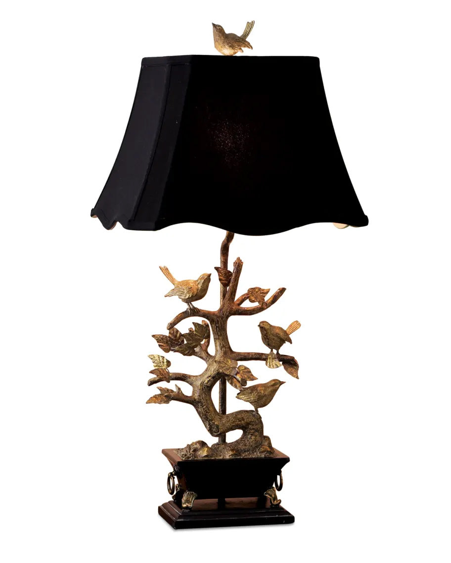 Couture 32"H Potted Plant w/ Birds Table Lamp