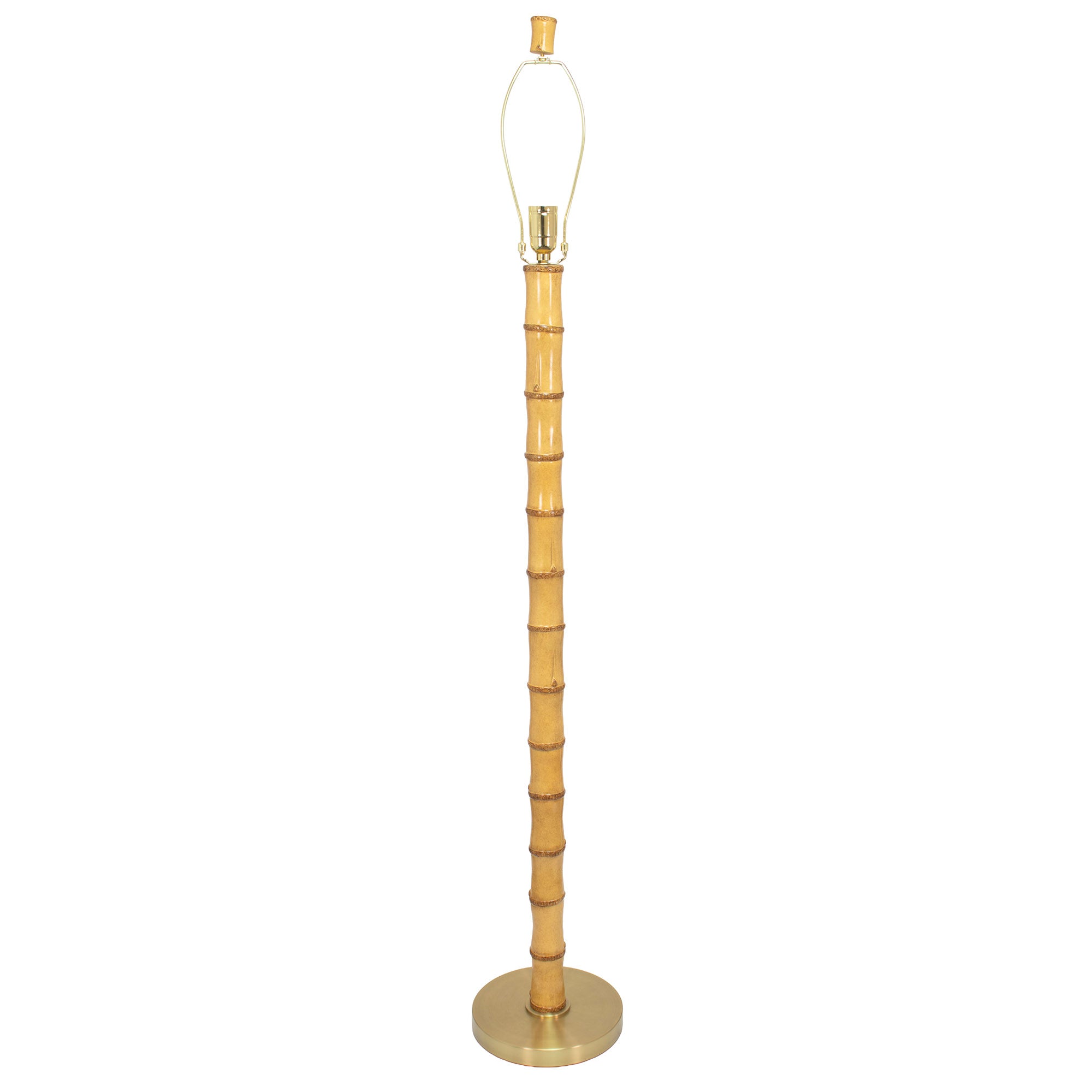 Couture 62" Bamboo Floor Lamp - Natural Wood (Base,Harp,Finial)
