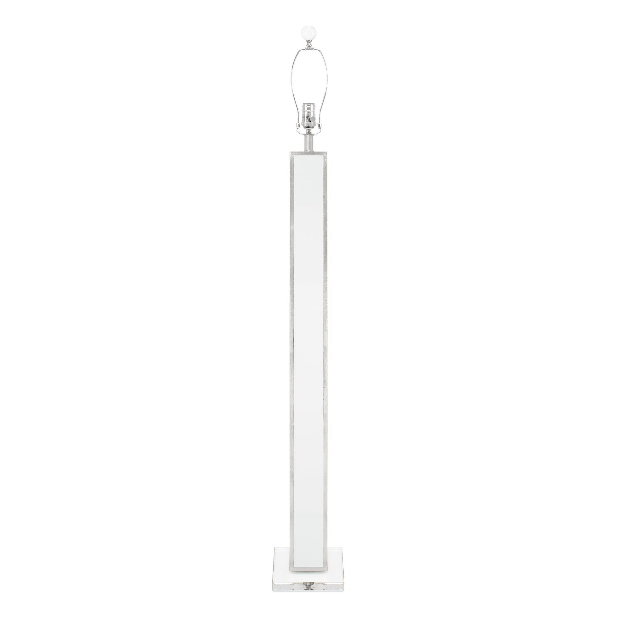 Couture 65" Blair Floor Lamp - White and Silver