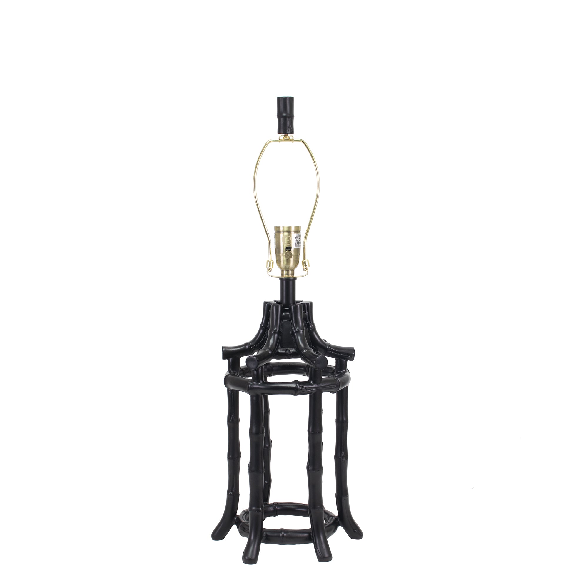 Couture Bamboo Table Lamp Base, Black