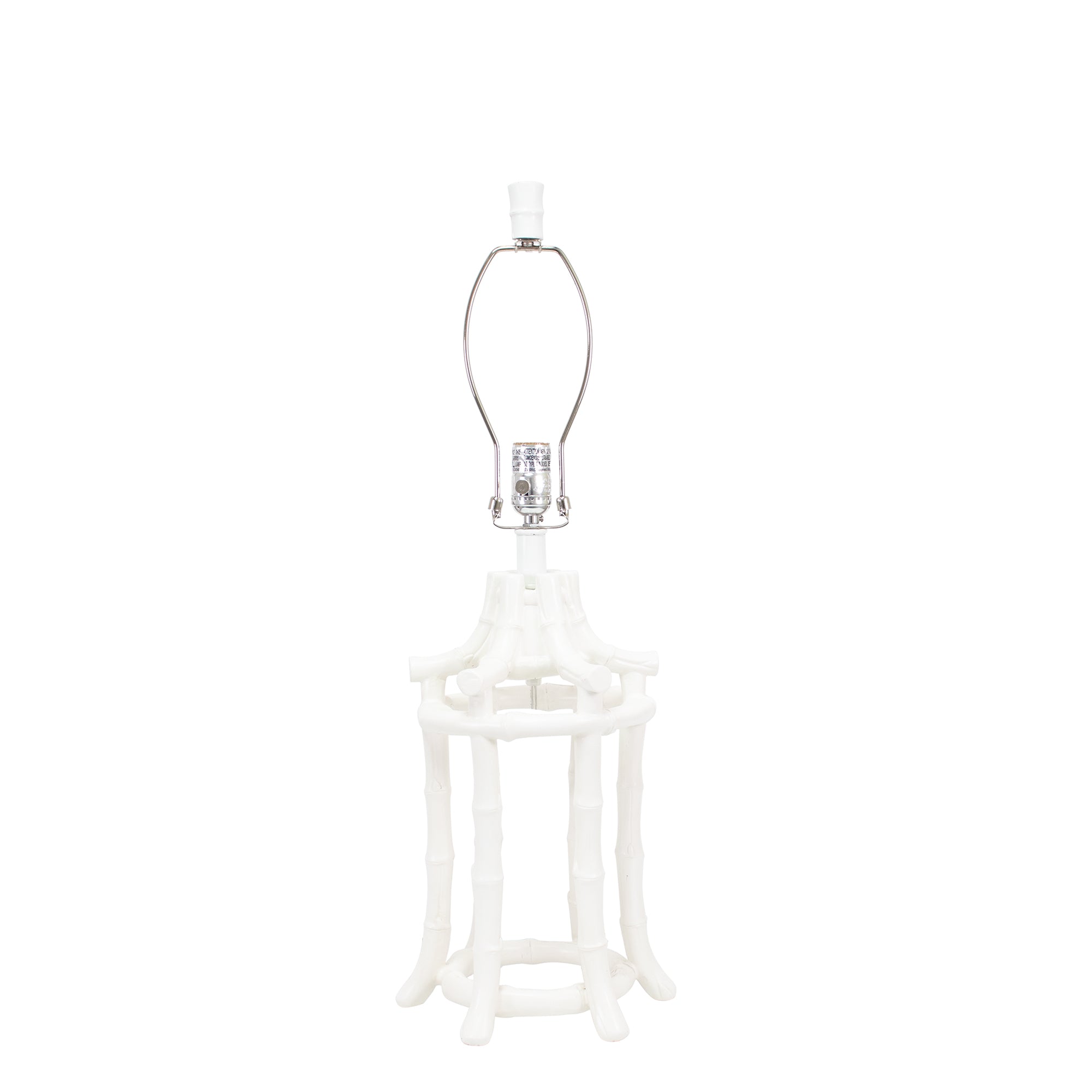 Couture Bamboo Table Lamp Base, White
