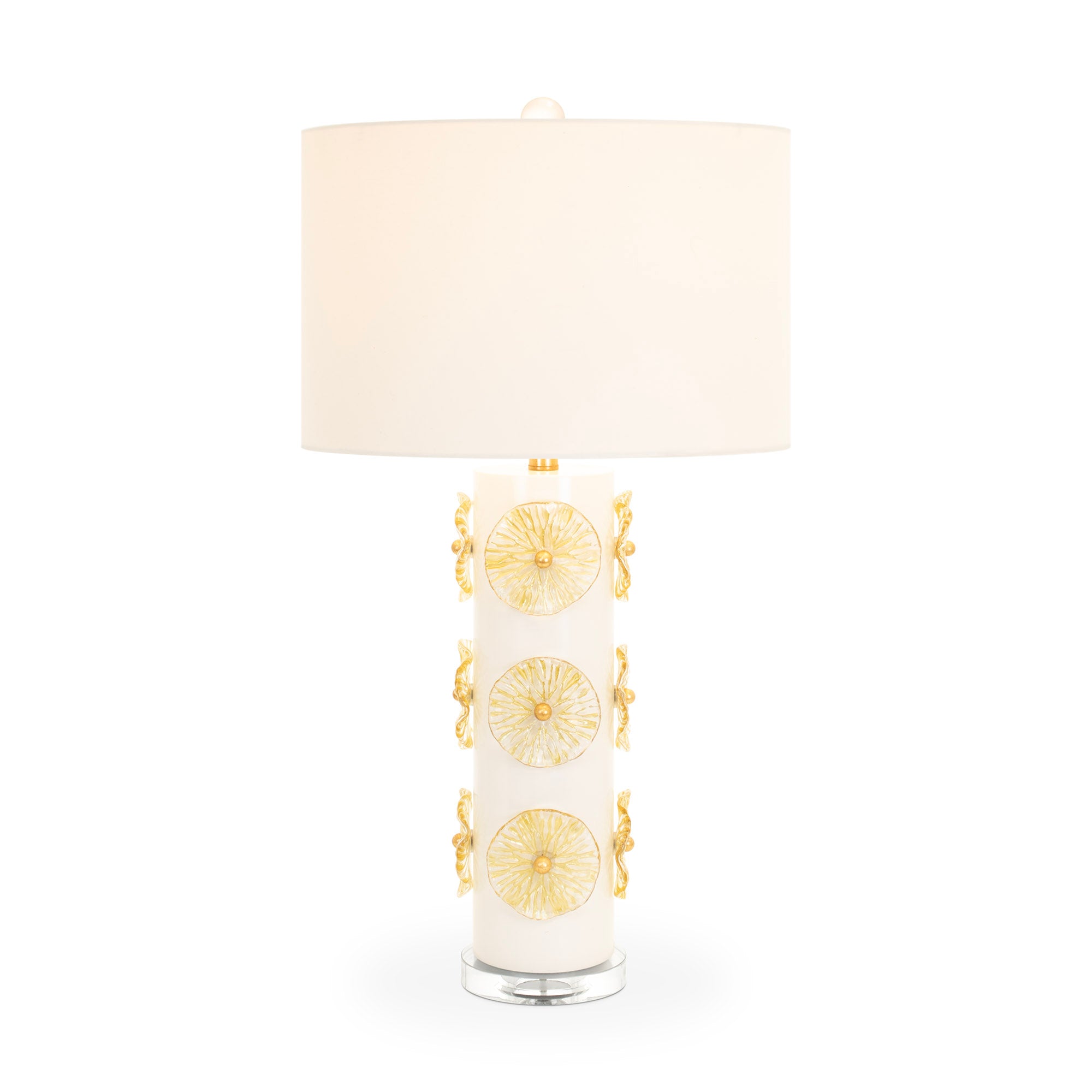 Couture Belle Fleur Table Lamp - Gold w Gold shade