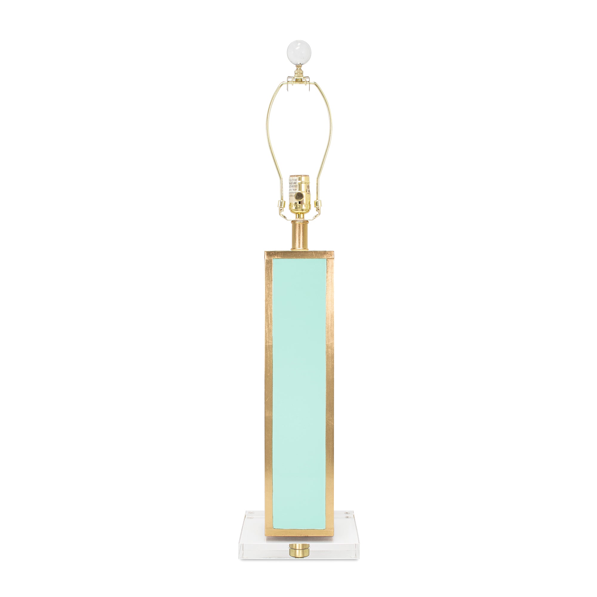 Couture Blair Table Lamp Base- Mint & Gold