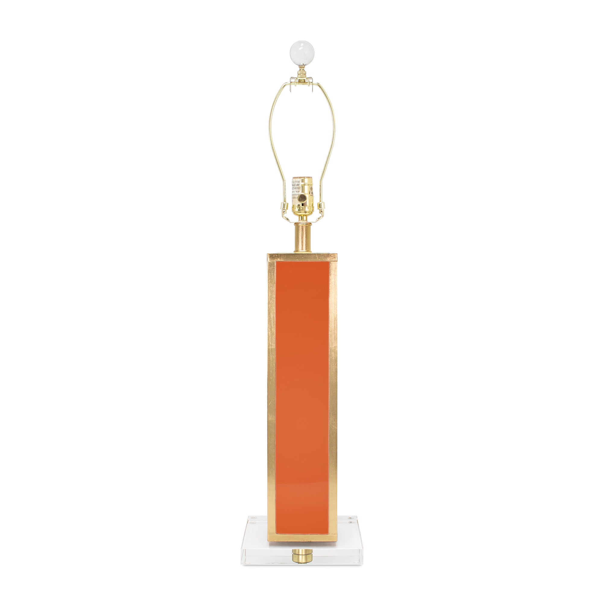 Couture Blair Table Lamp Base- Orange & Gold