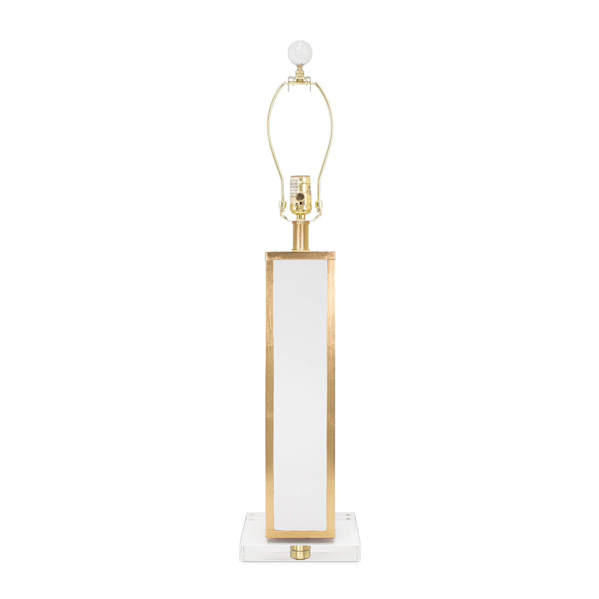 Couture Blair Table Lamp Base, White/Gold